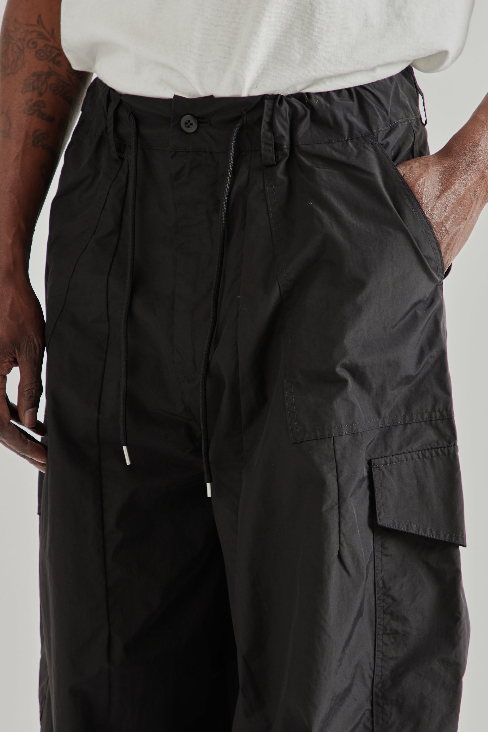 Frizmworks SS26 Nylon Cargo Balloon Pants Black4611