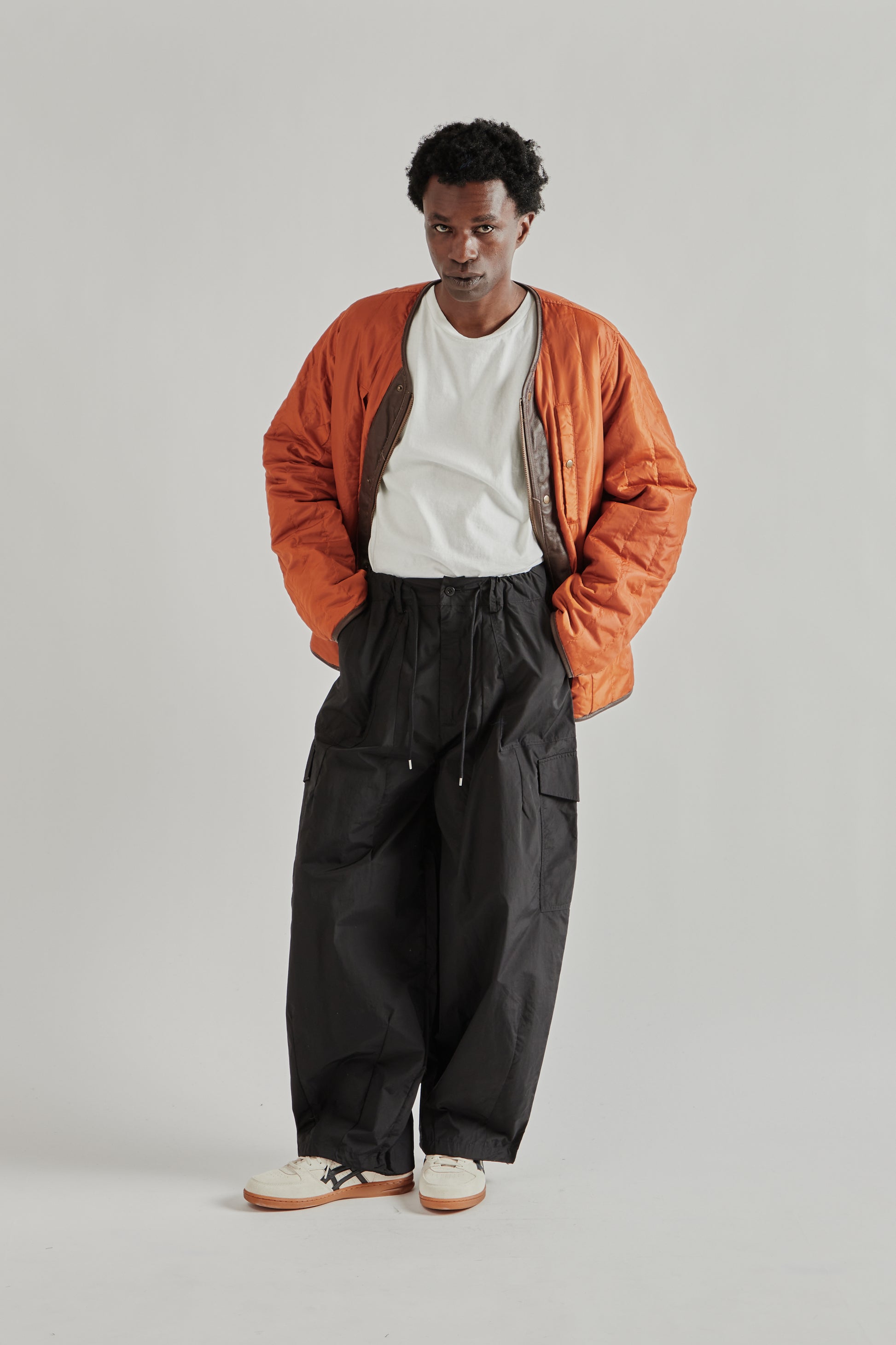 Frizmworks SS26 Nylon Cargo Balloon Pants Black4613