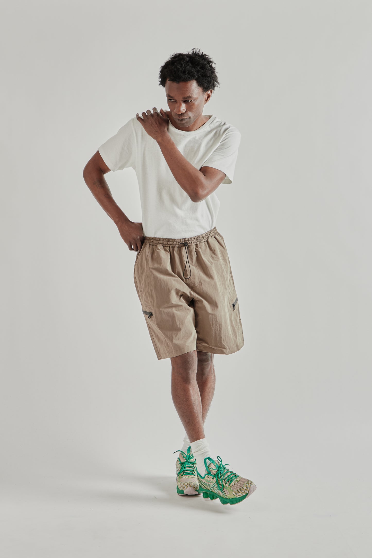Frizmworks SS26 Nylon Utility Pocket Shorts Mud5263