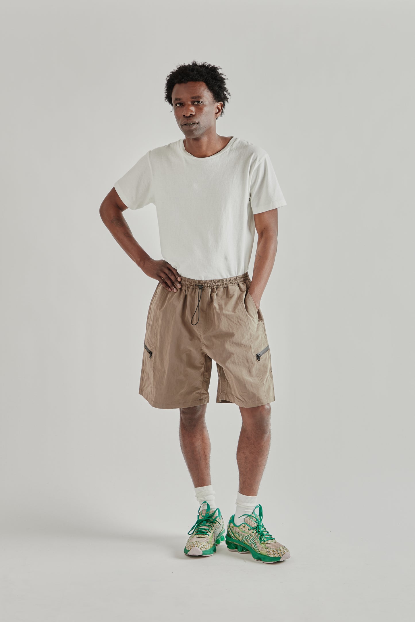 Frizmworks SS26 Nylon Utility Pocket Shorts Mud5267