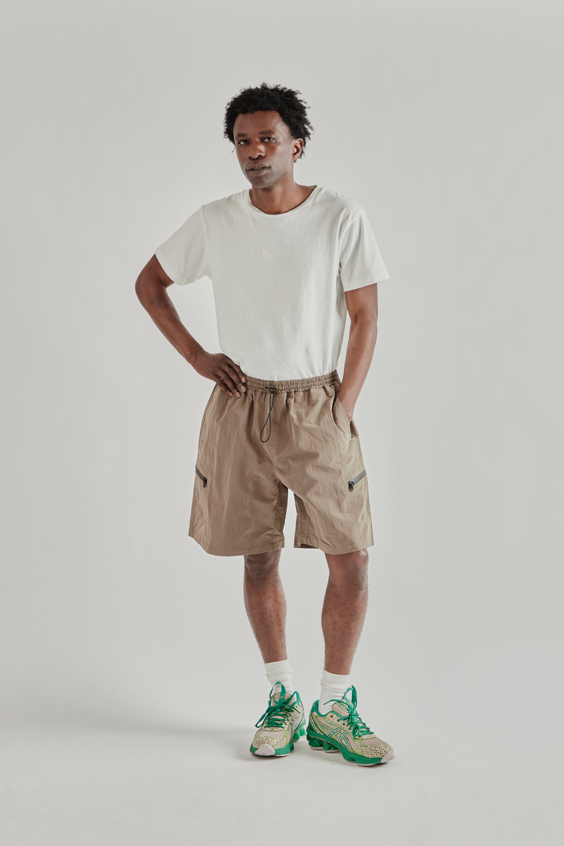 Frizmworks SS26 Nylon Utility Pocket Shorts Mud5267