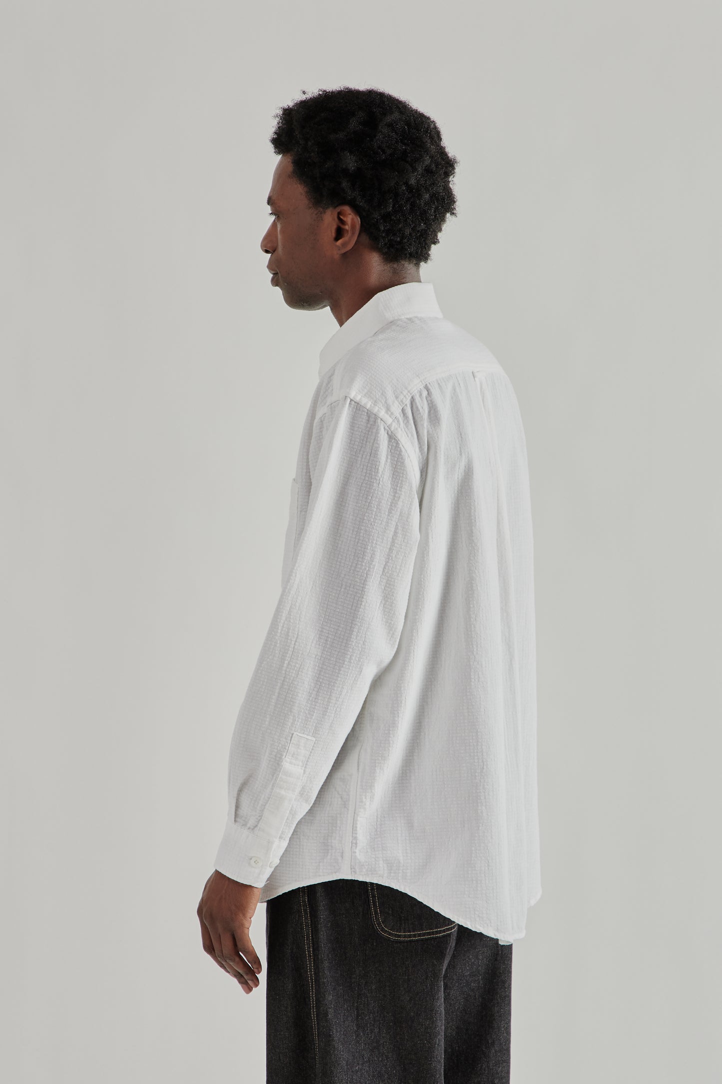 OG Dobby Weave Seersucker Shirt - White