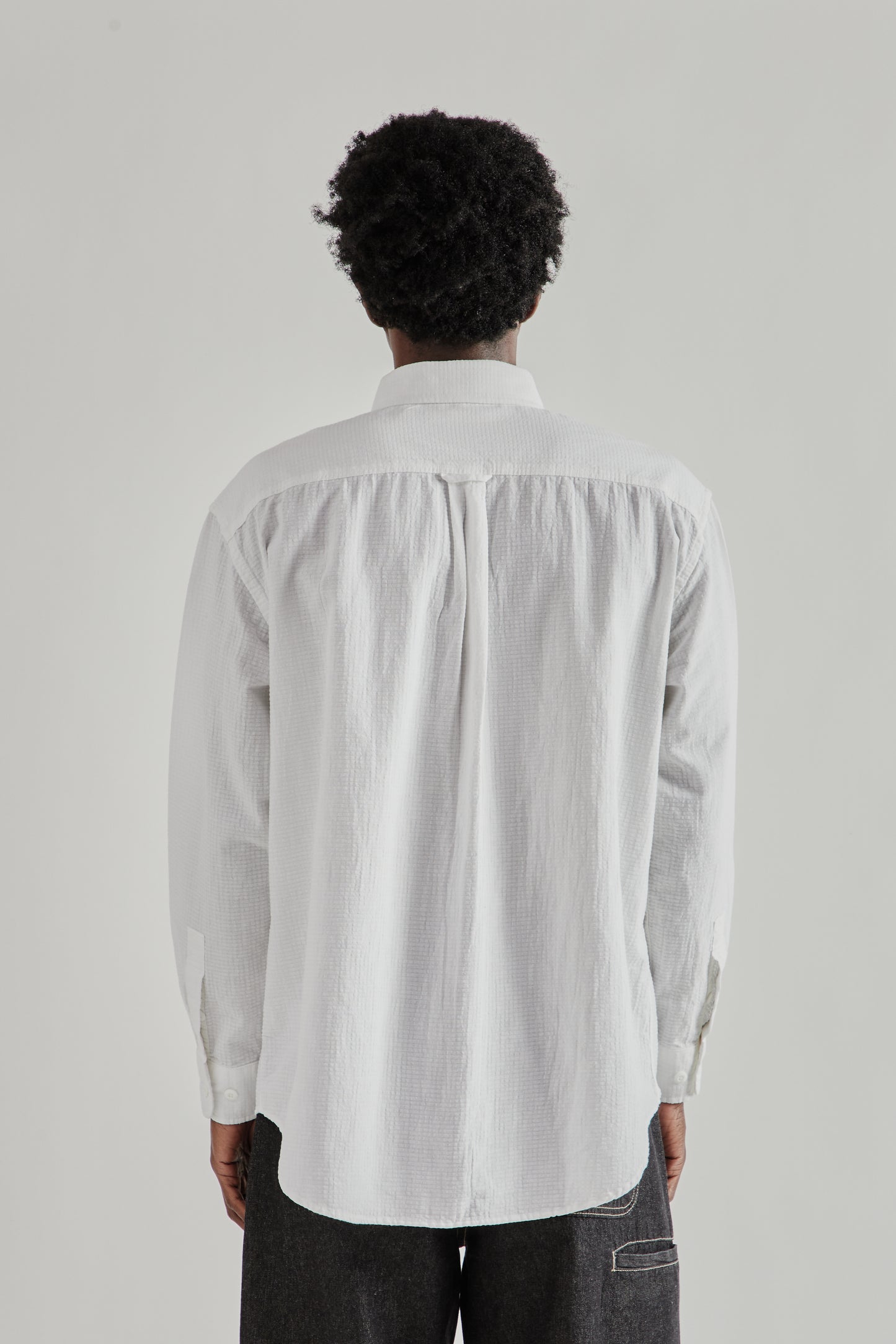 OG Dobby Weave Seersucker Shirt - White