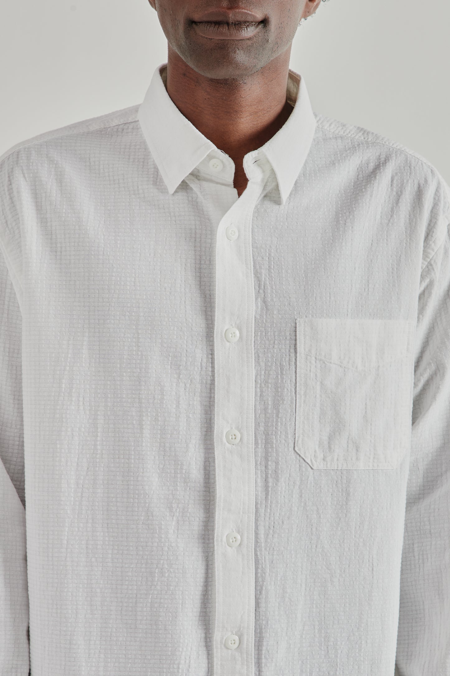 OG Dobby Weave Seersucker Shirt - White