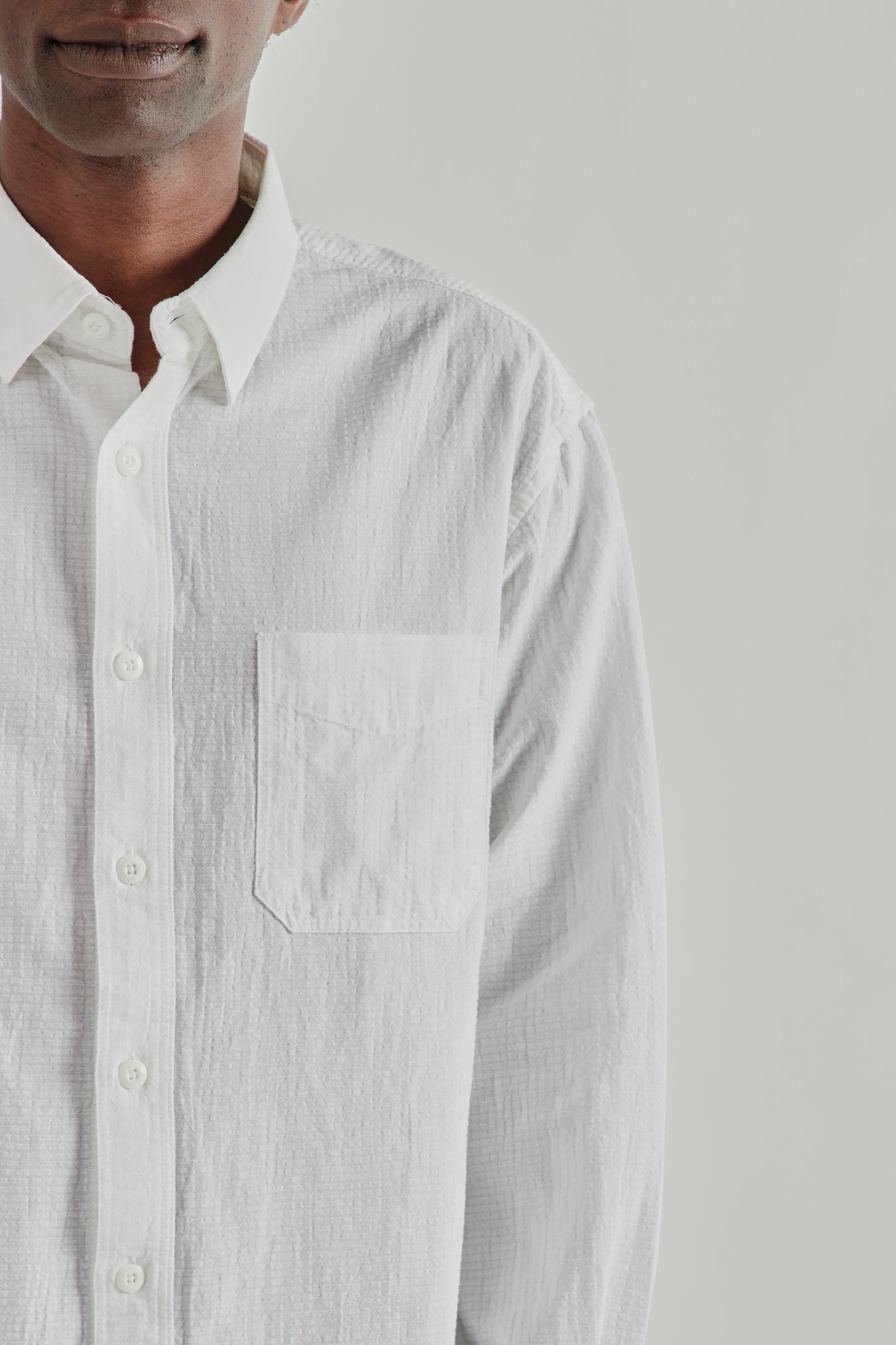 OG Dobby Weave Seersucker Shirt - White