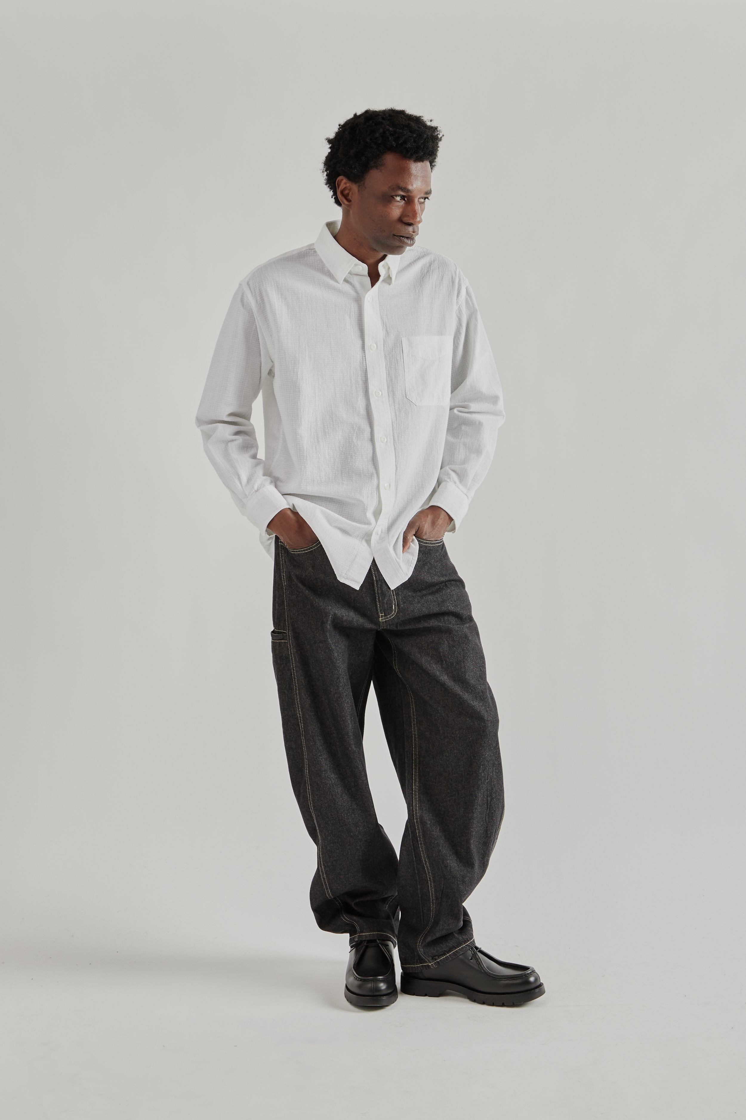 Frizmworks OG Dobby Weave Seersucker Shirt - White | Wallace