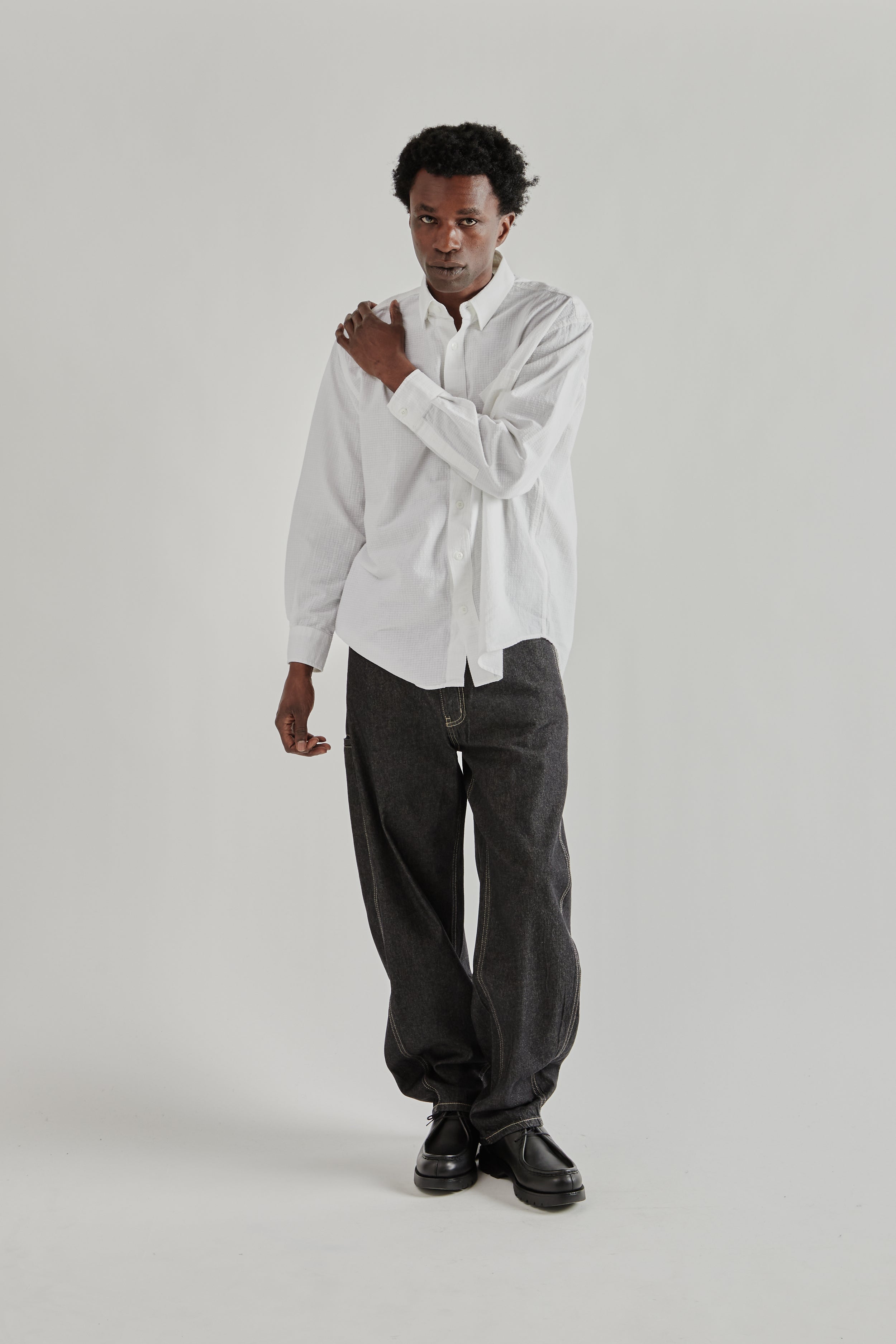 Frizmworks OG Dobby Weave Seersucker Shirt - White | Wallace