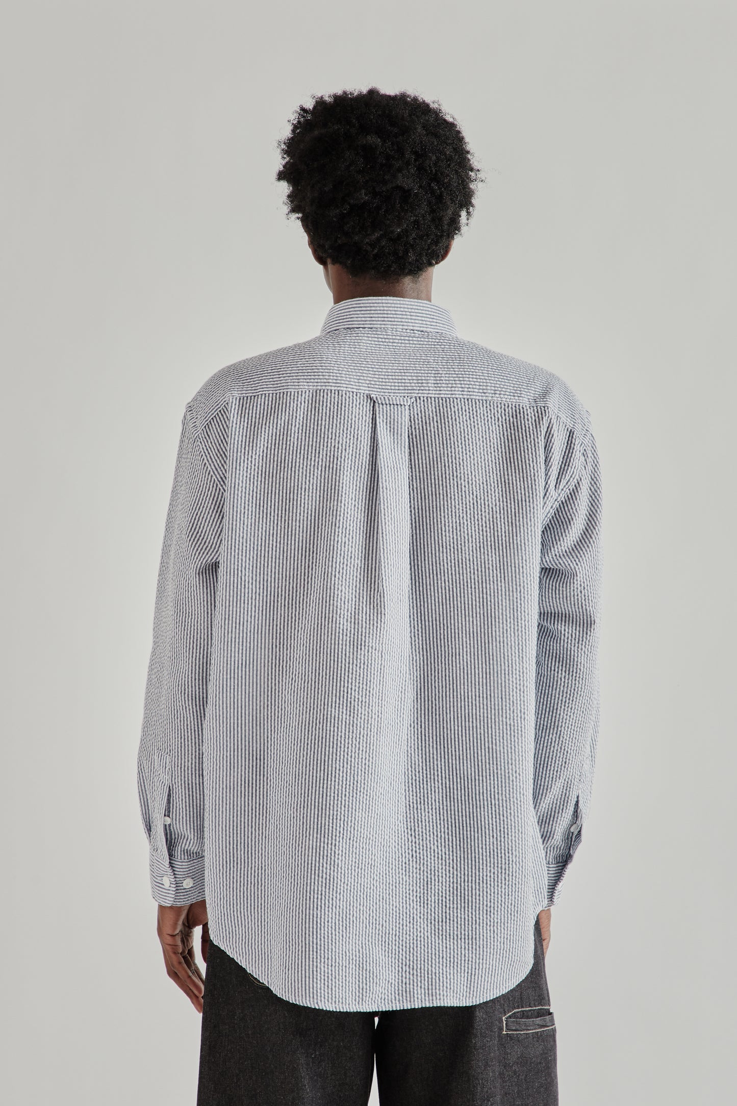 OG Stripe Seersucker Shirt - Blue