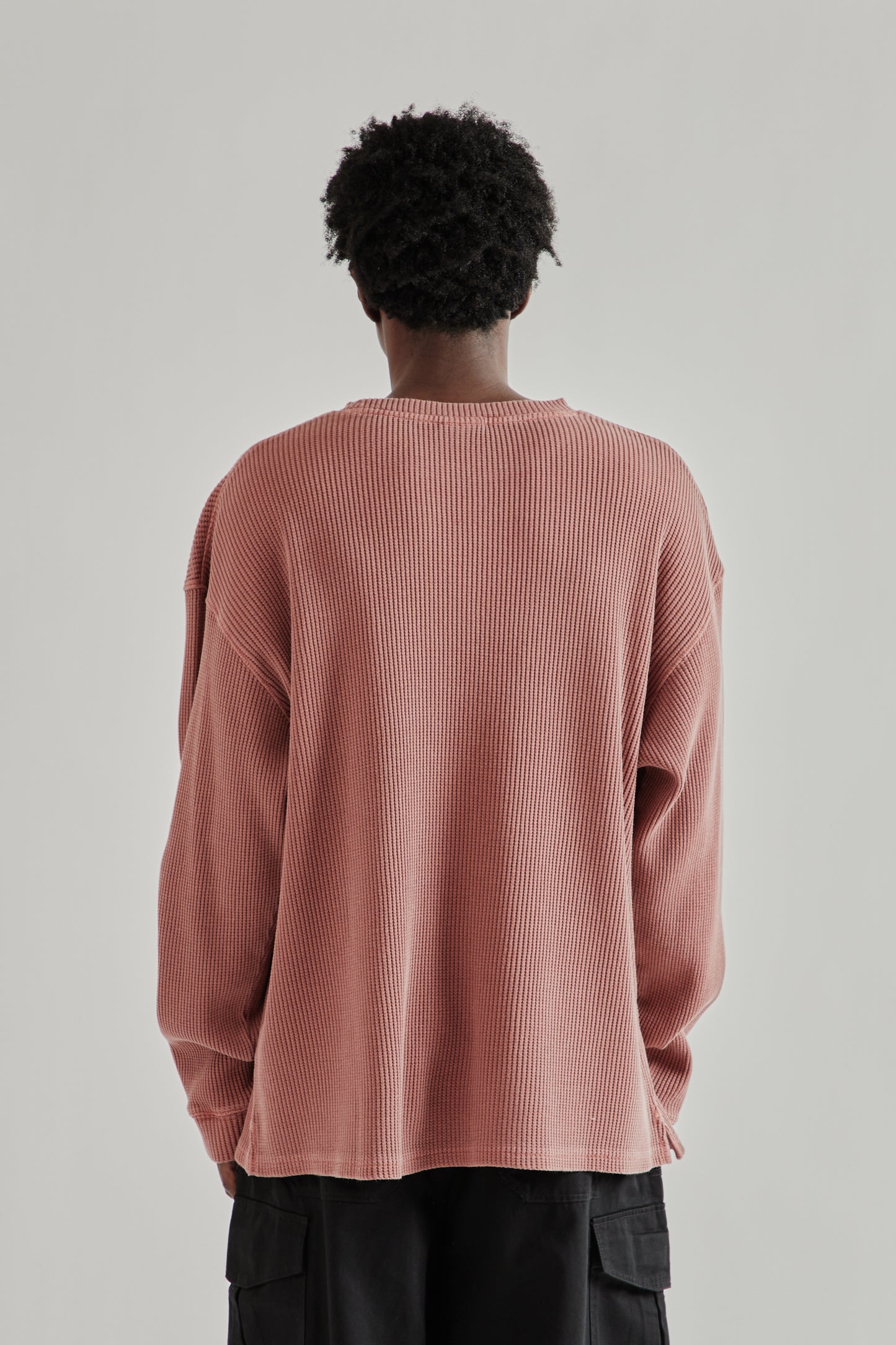 Frizmworks SS26 Pigment Dyeing Waffle Pocket Tee Pink4924