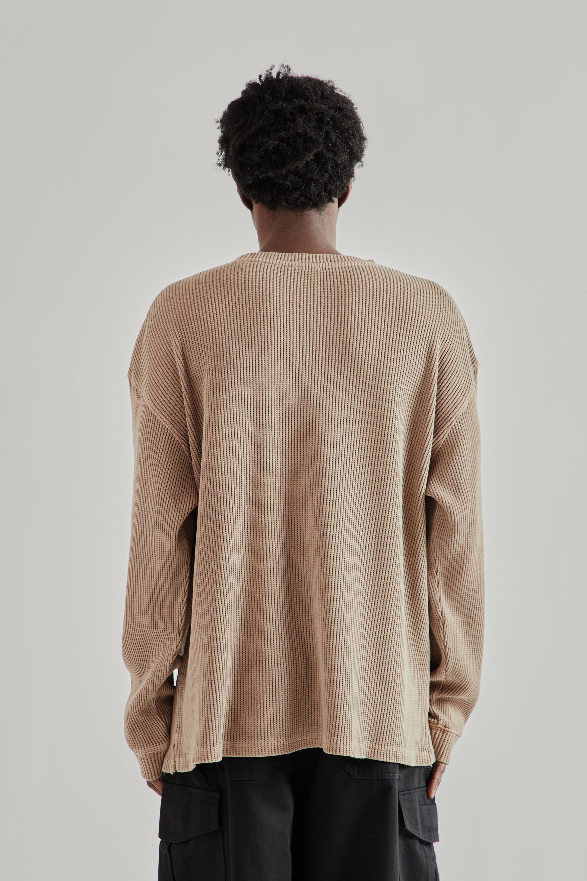 Frizmworks SS26 Pigment Dyeing Waffle Pocket Tee Tan4974