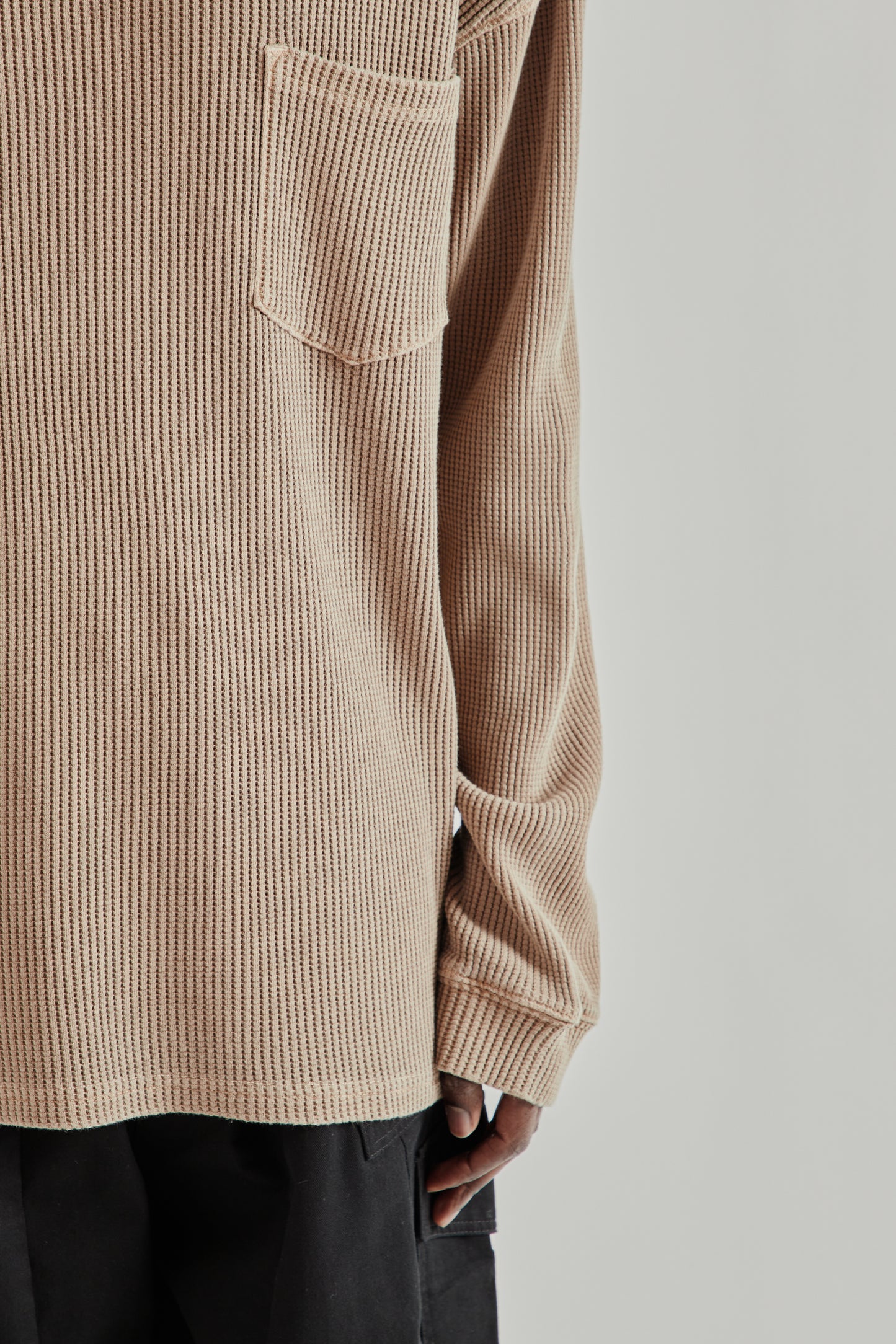 Frizmworks SS26 Pigment Dyeing Waffle Pocket Tee Tan4977