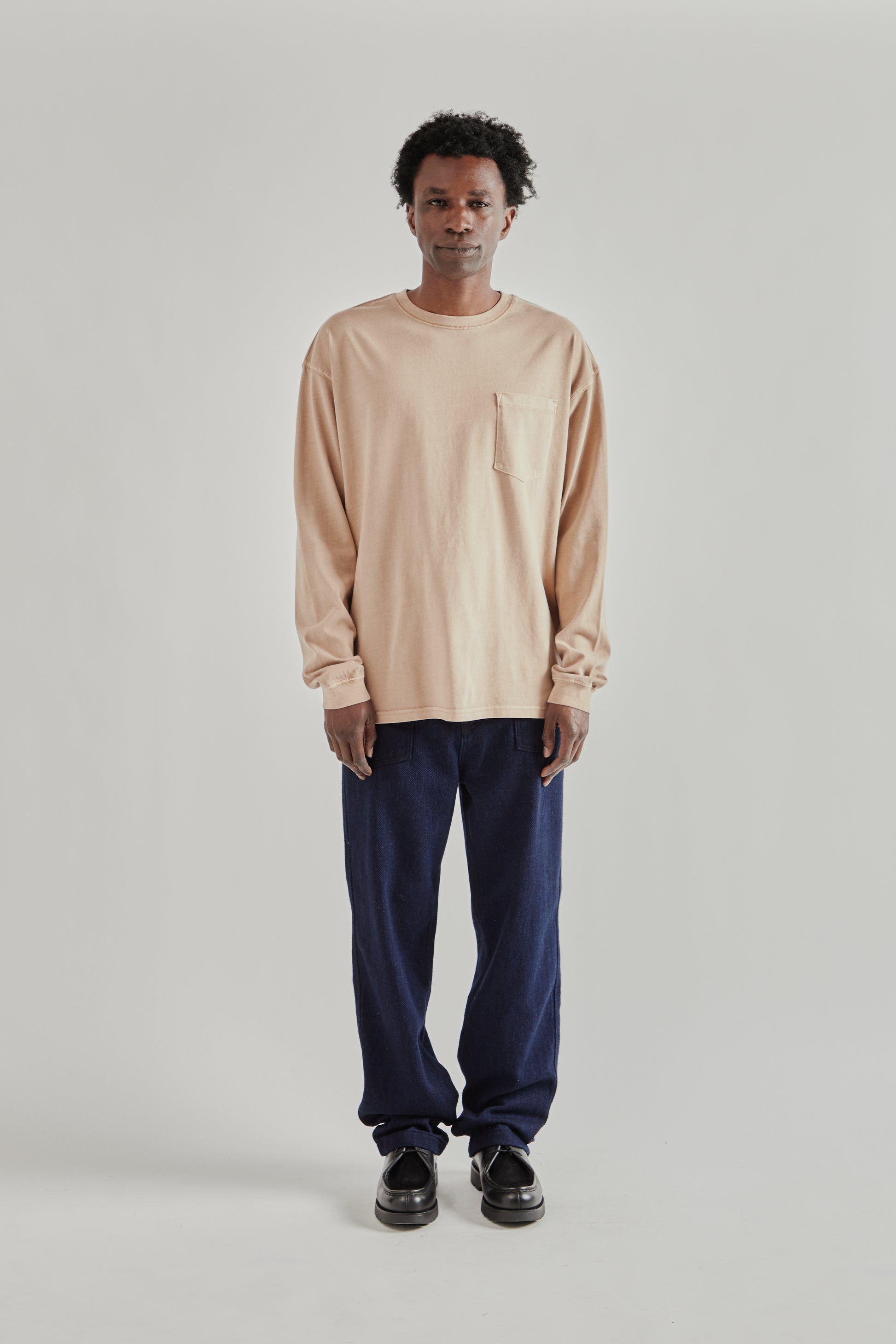 Frizmworks SS26 Pigment Pocket Long Sleeve Tee Beige5115