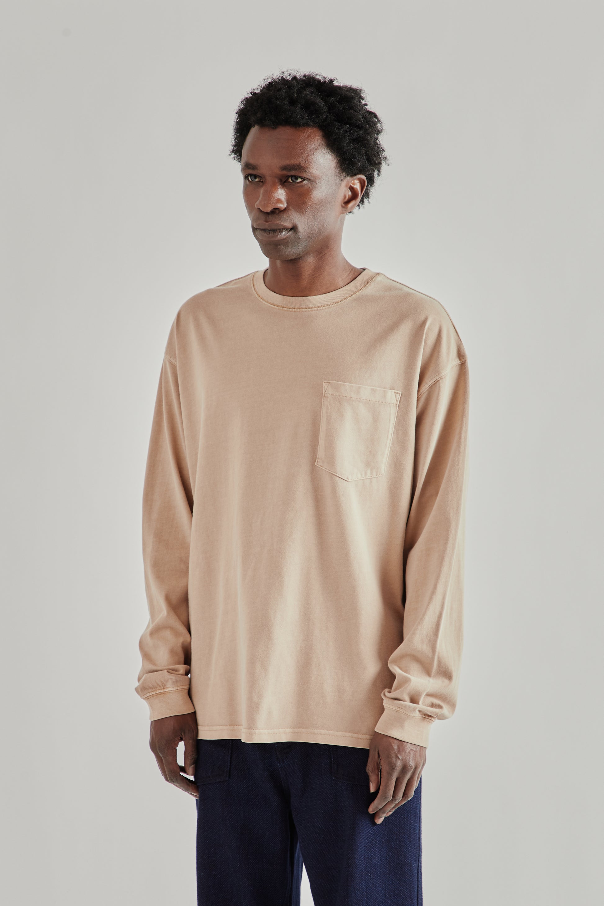 Frizmworks SS26 Pigment Pocket Long Sleeve Tee Beige5120