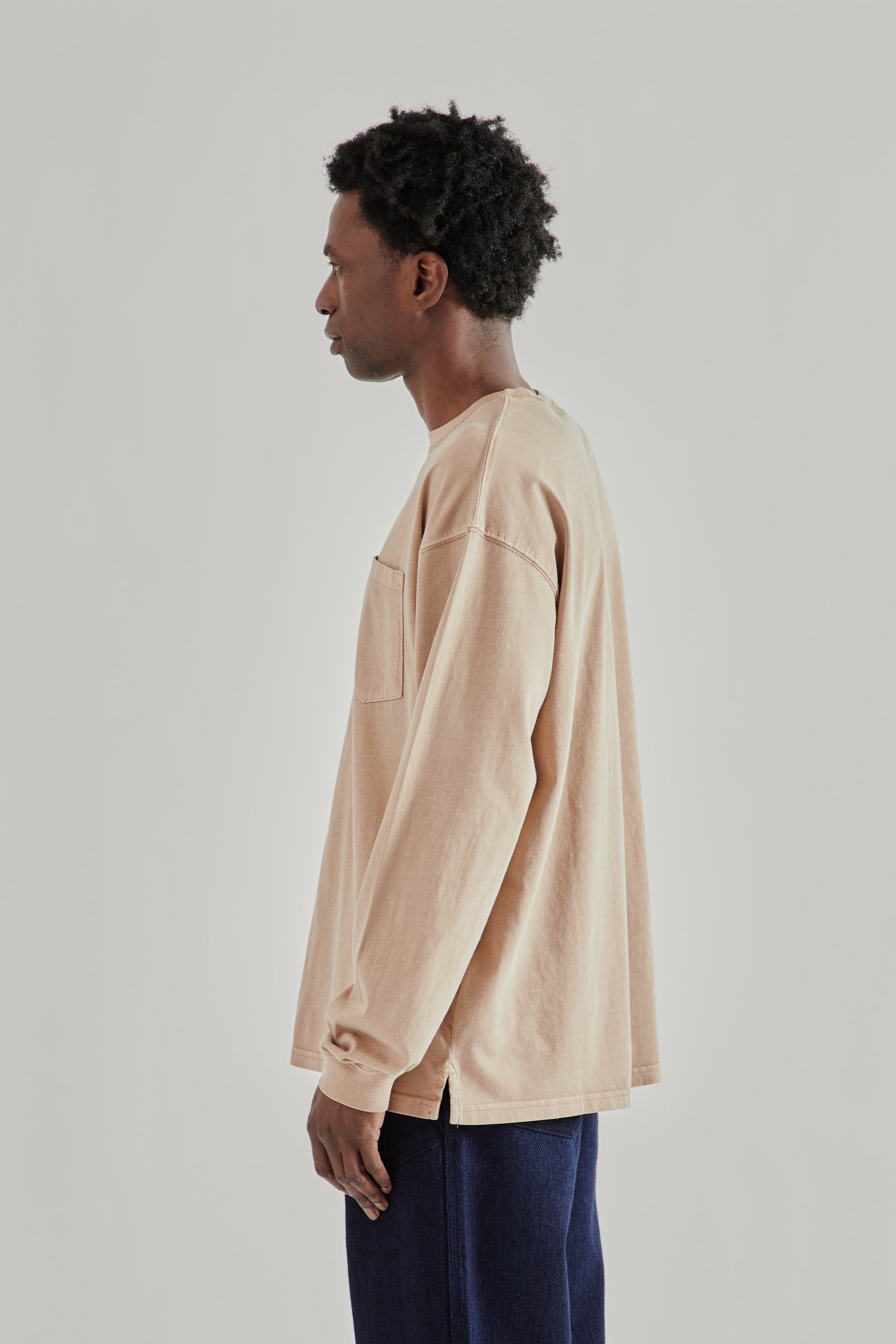 Frizmworks SS26 Pigment Pocket Long Sleeve Tee Beige5123