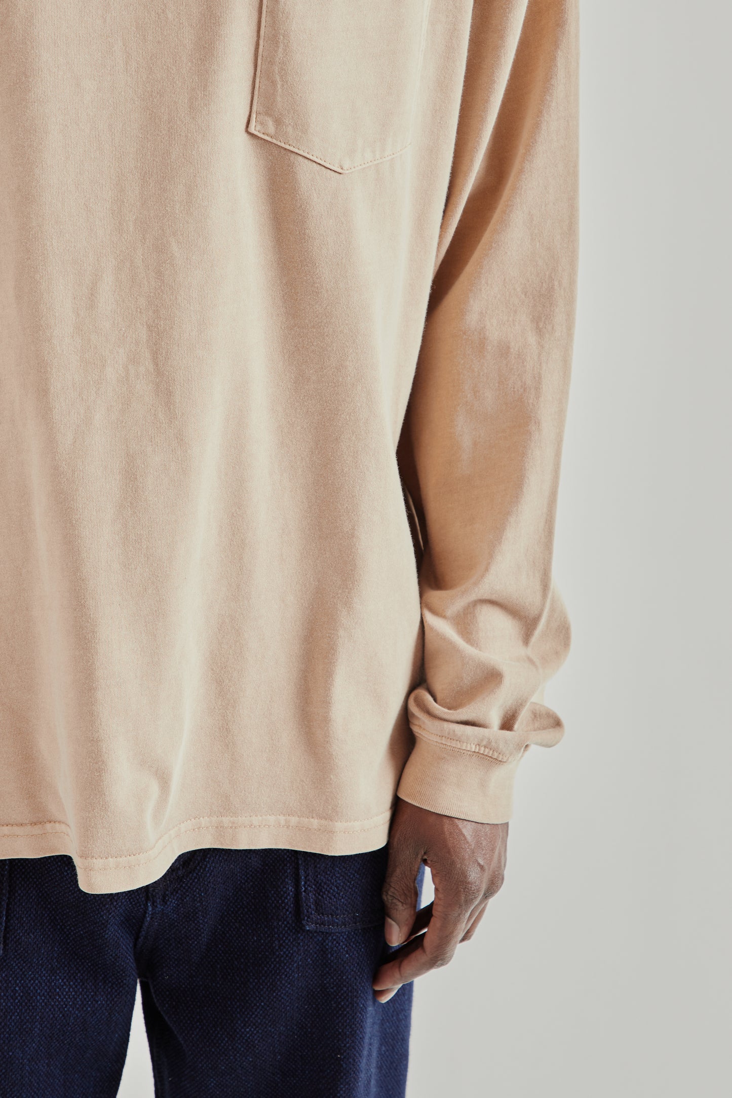 Frizmworks SS26 Pigment Pocket Long Sleeve Tee Beige5129