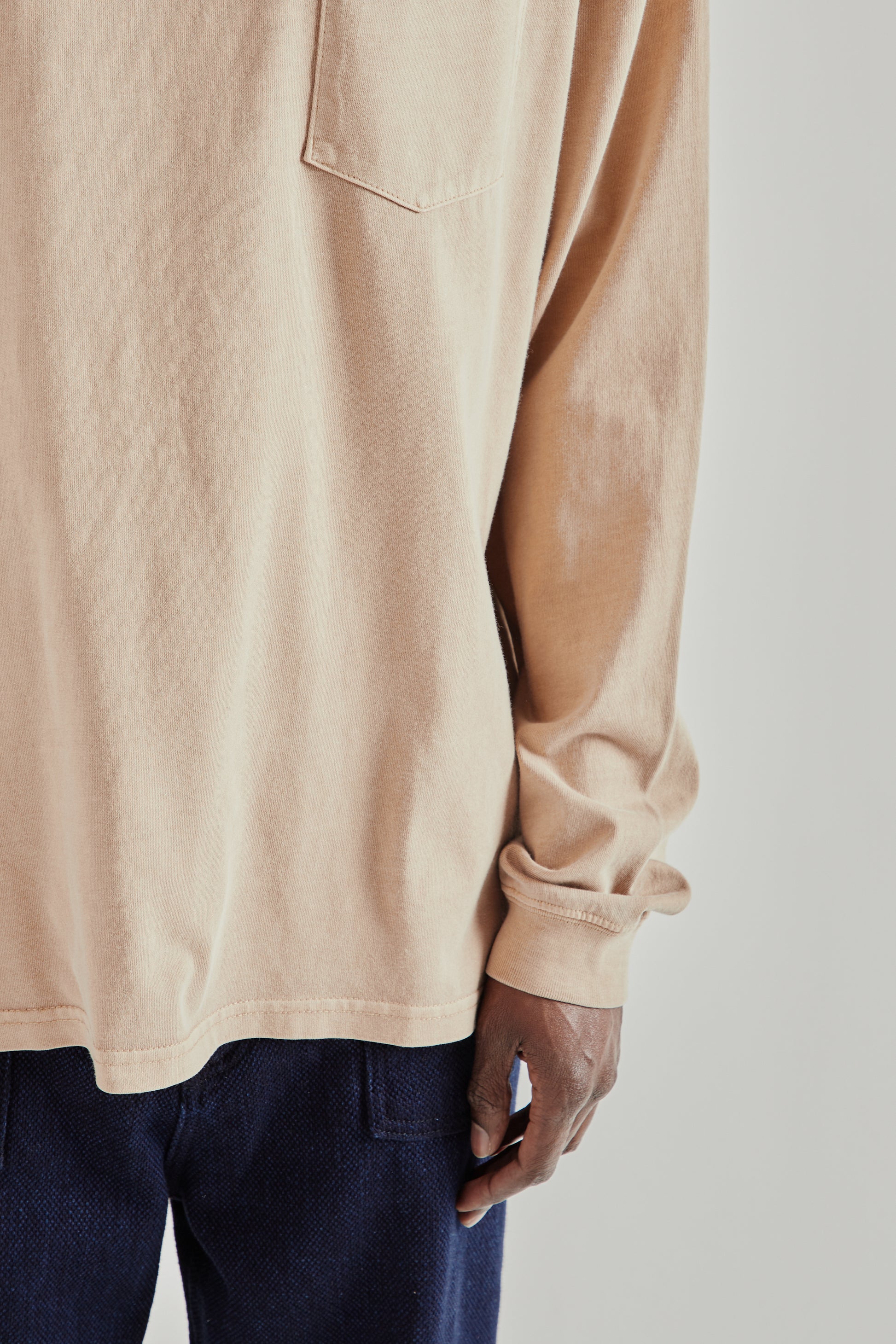 Frizmworks SS26 Pigment Pocket Long Sleeve Tee Beige5129