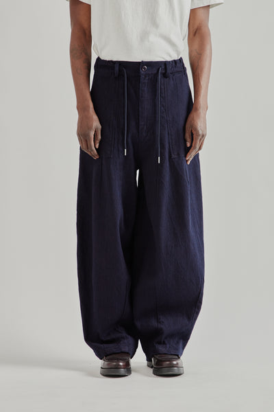 Frizmworks Sashiko Denim Balloon Pants - Indigo | Wallace