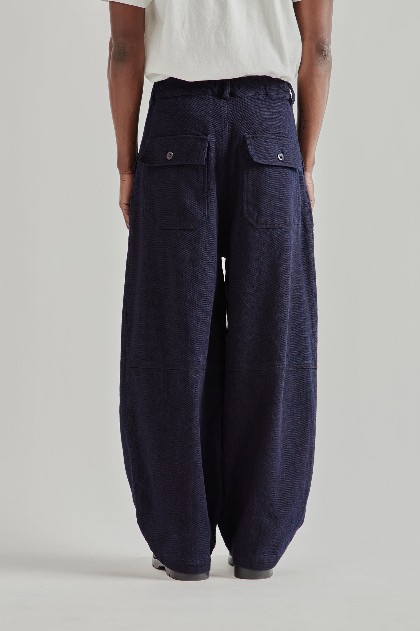 Frizmworks SS26 Sashiko Denim Balloon Pants Indigo5020