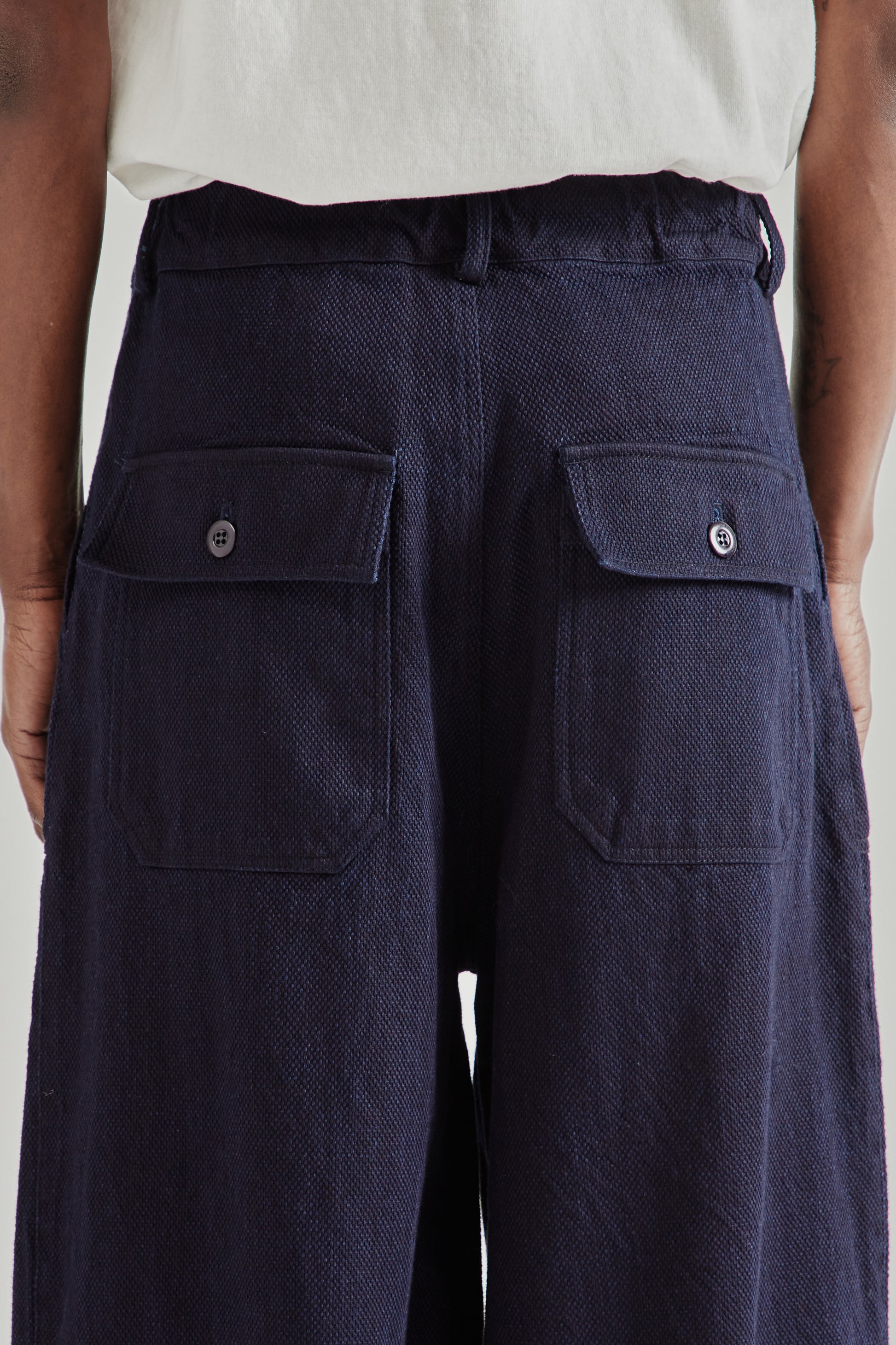 Frizmworks SS26 Sashiko Denim Balloon Pants Indigo5022