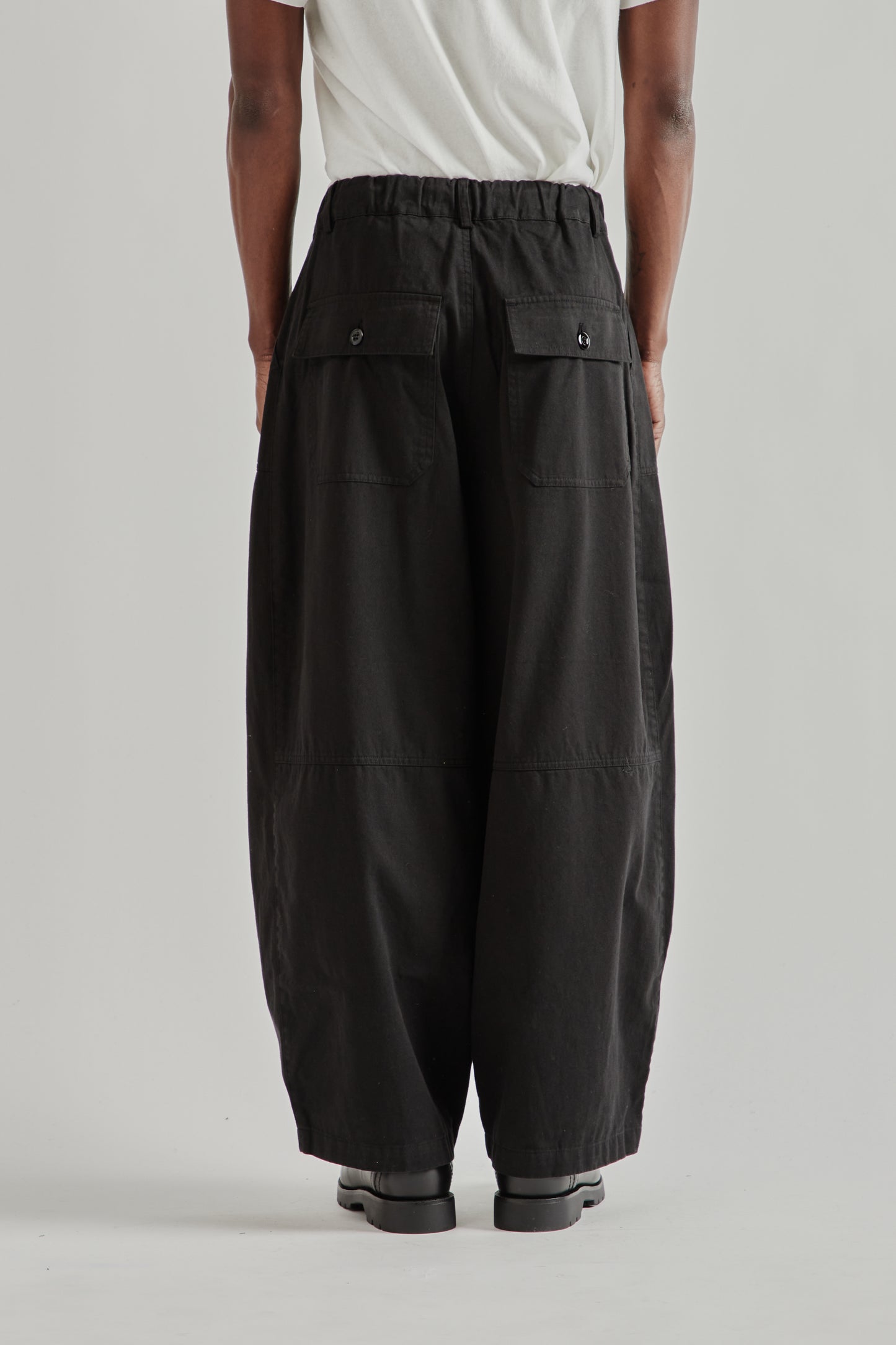 Twill Balloon Pants - Black