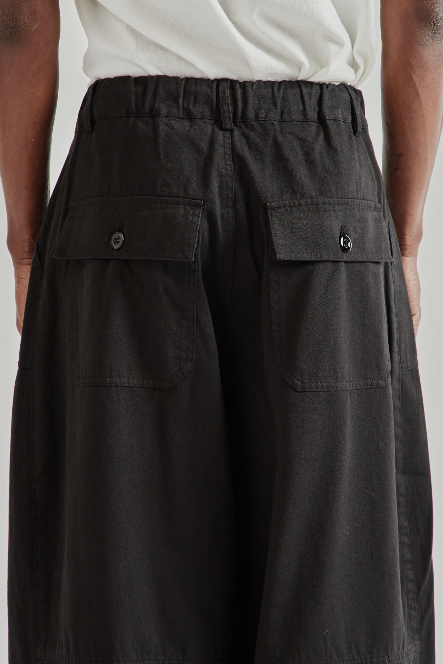Twill Balloon Pants - Black