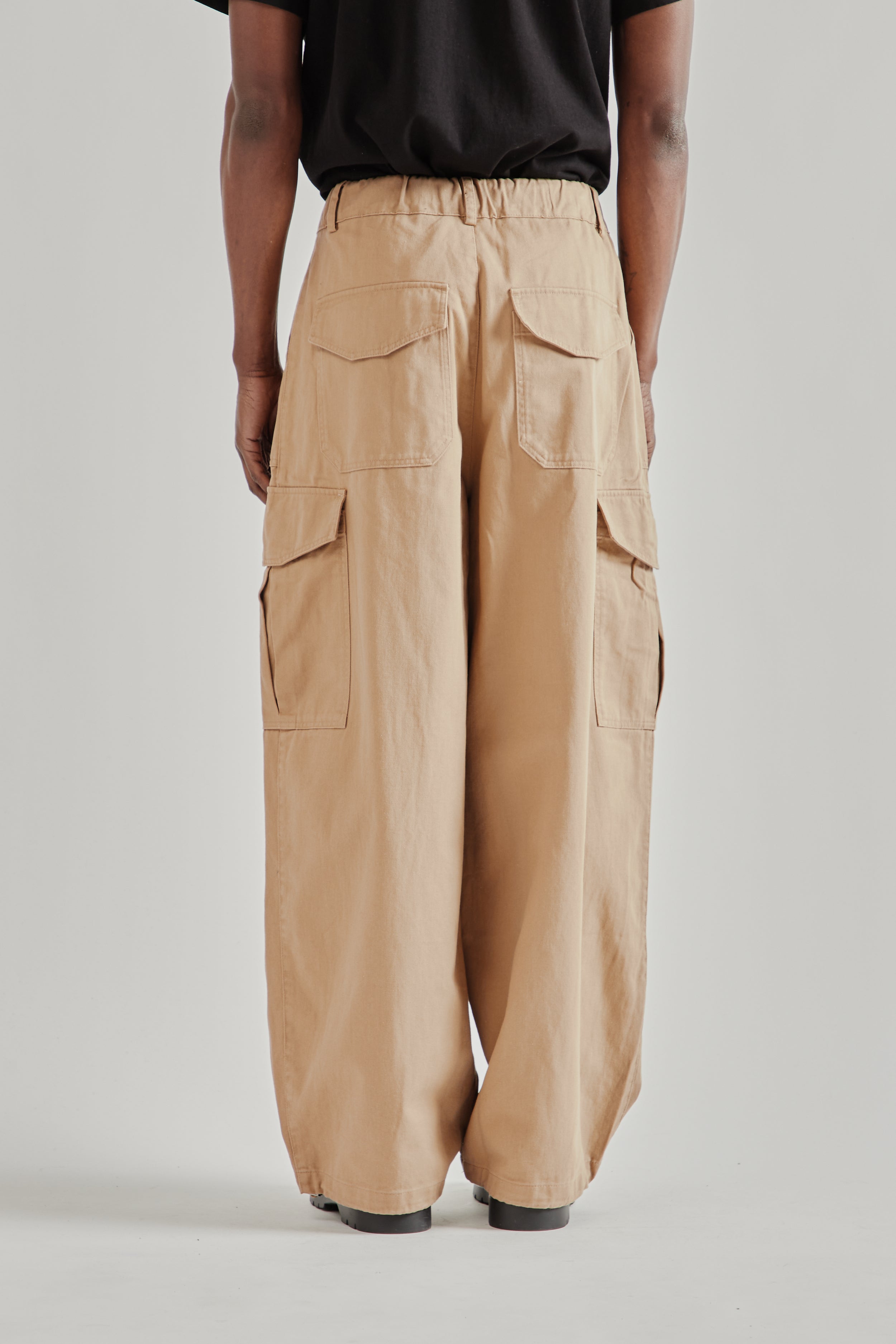Frizmworks Twill Cargo Balloon Pants - Beige | Wallace Mercantile Shop