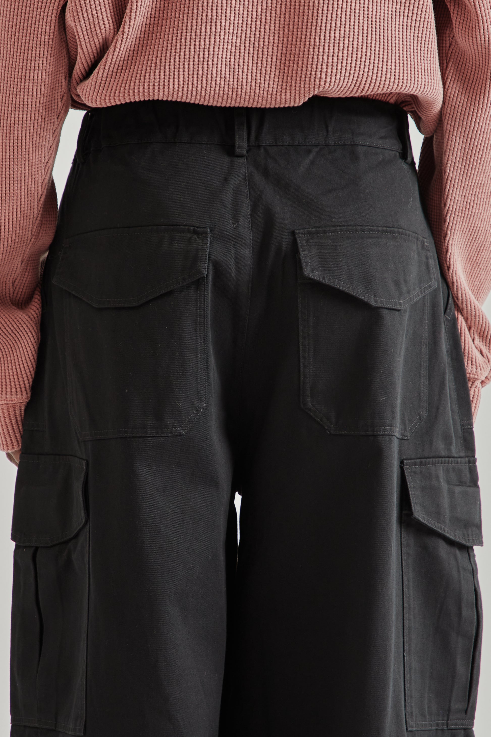 Frizmworks SS26 Twill Cargo Balloon Pants Black4948