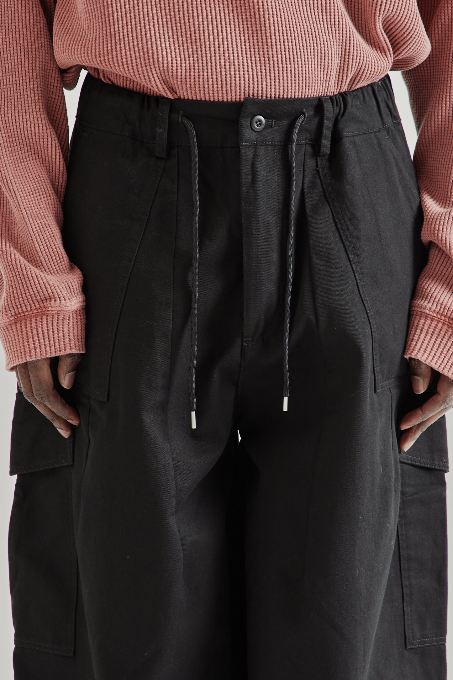 Frizmworks SS26 Twill Cargo Balloon Pants Black4951