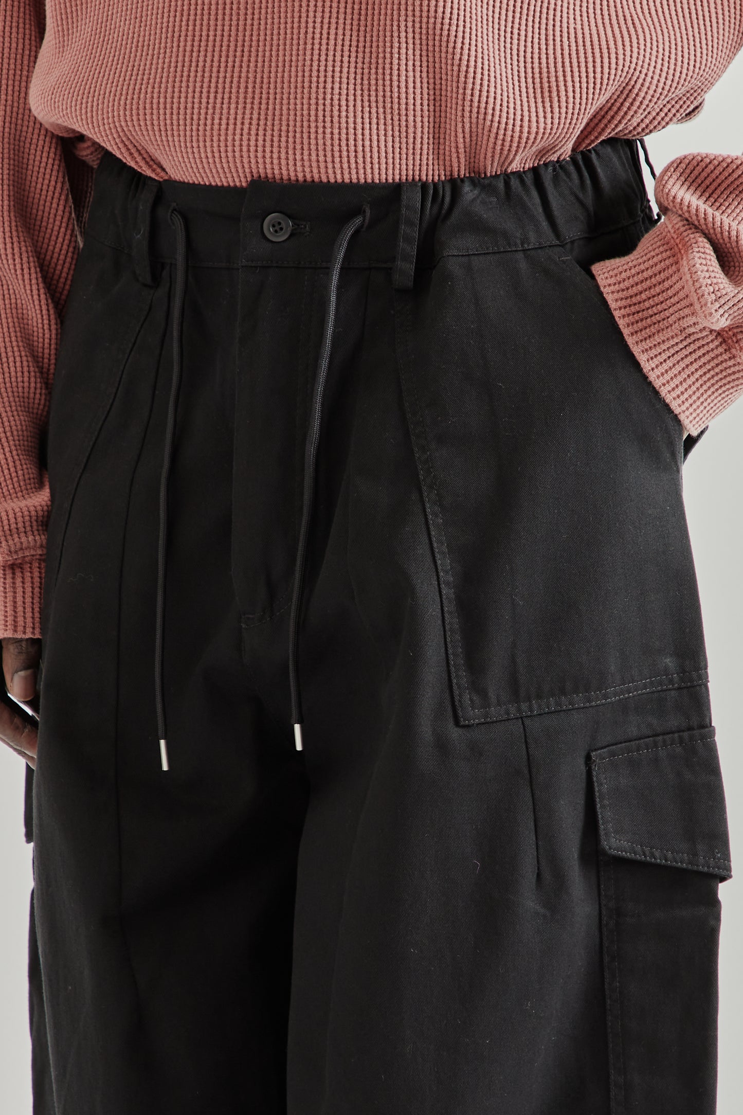 Frizmworks SS26 Twill Cargo Balloon Pants Black4952