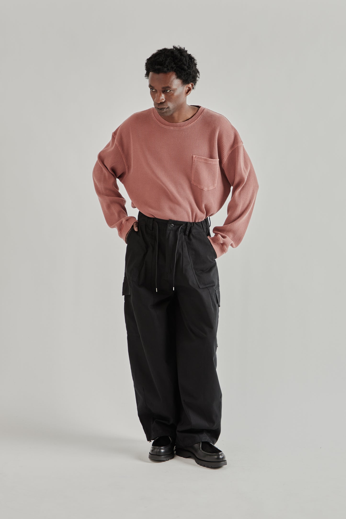 Frizmworks SS26 Twill Cargo Balloon Pants Black4954