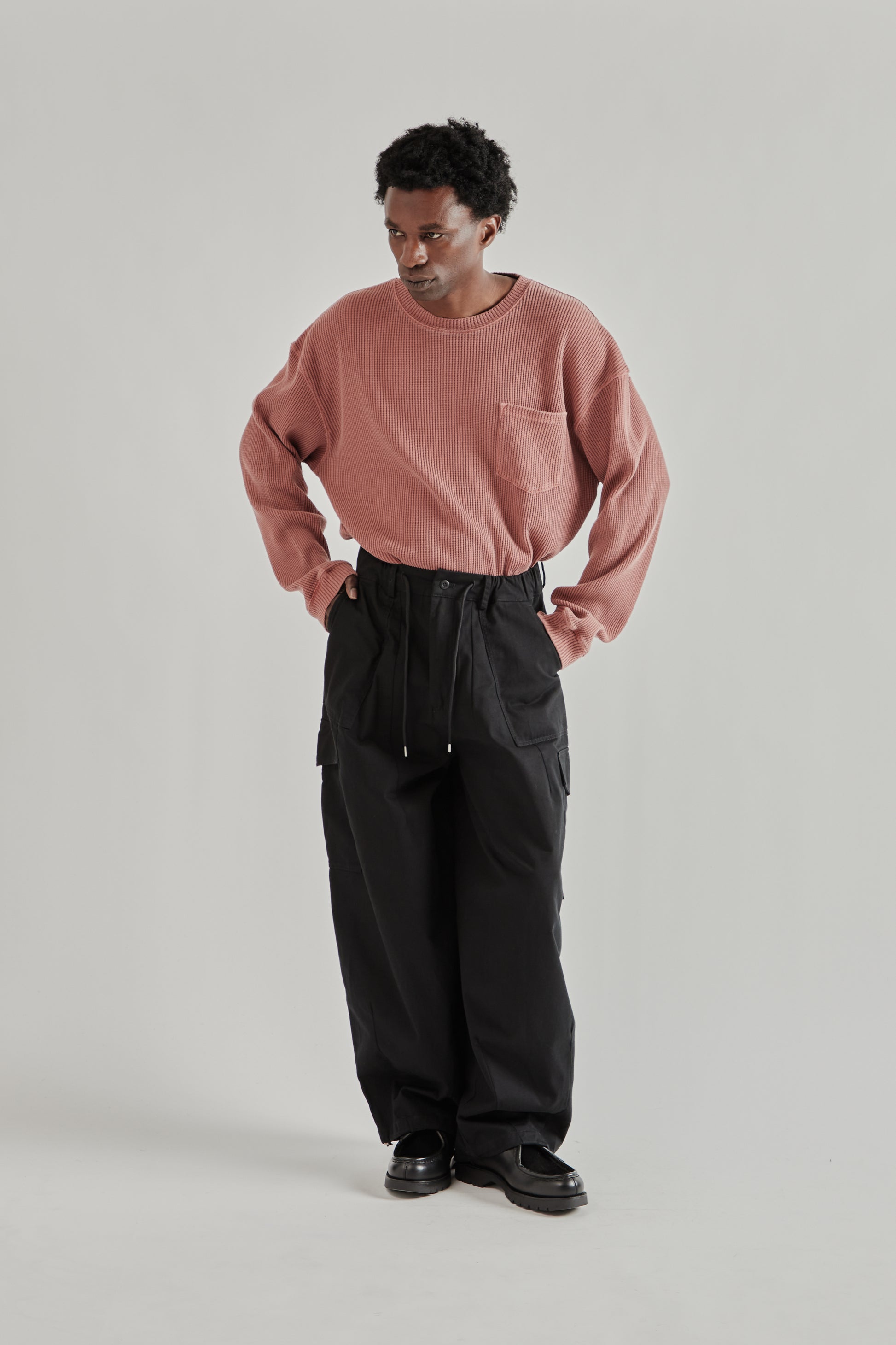 Frizmworks SS26 Twill Cargo Balloon Pants Black4954