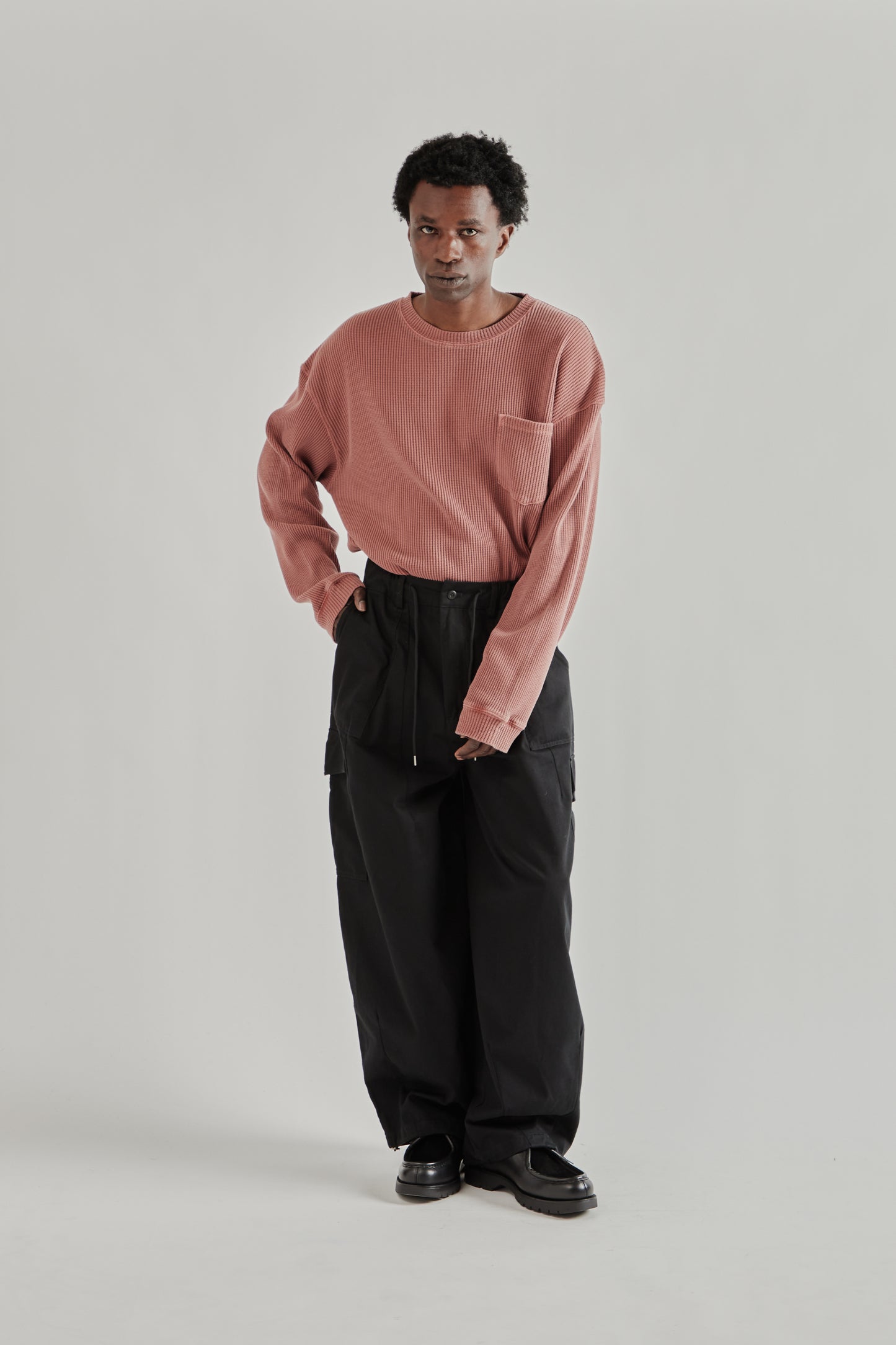 Frizmworks SS26 Twill Cargo Balloon Pants Black4956