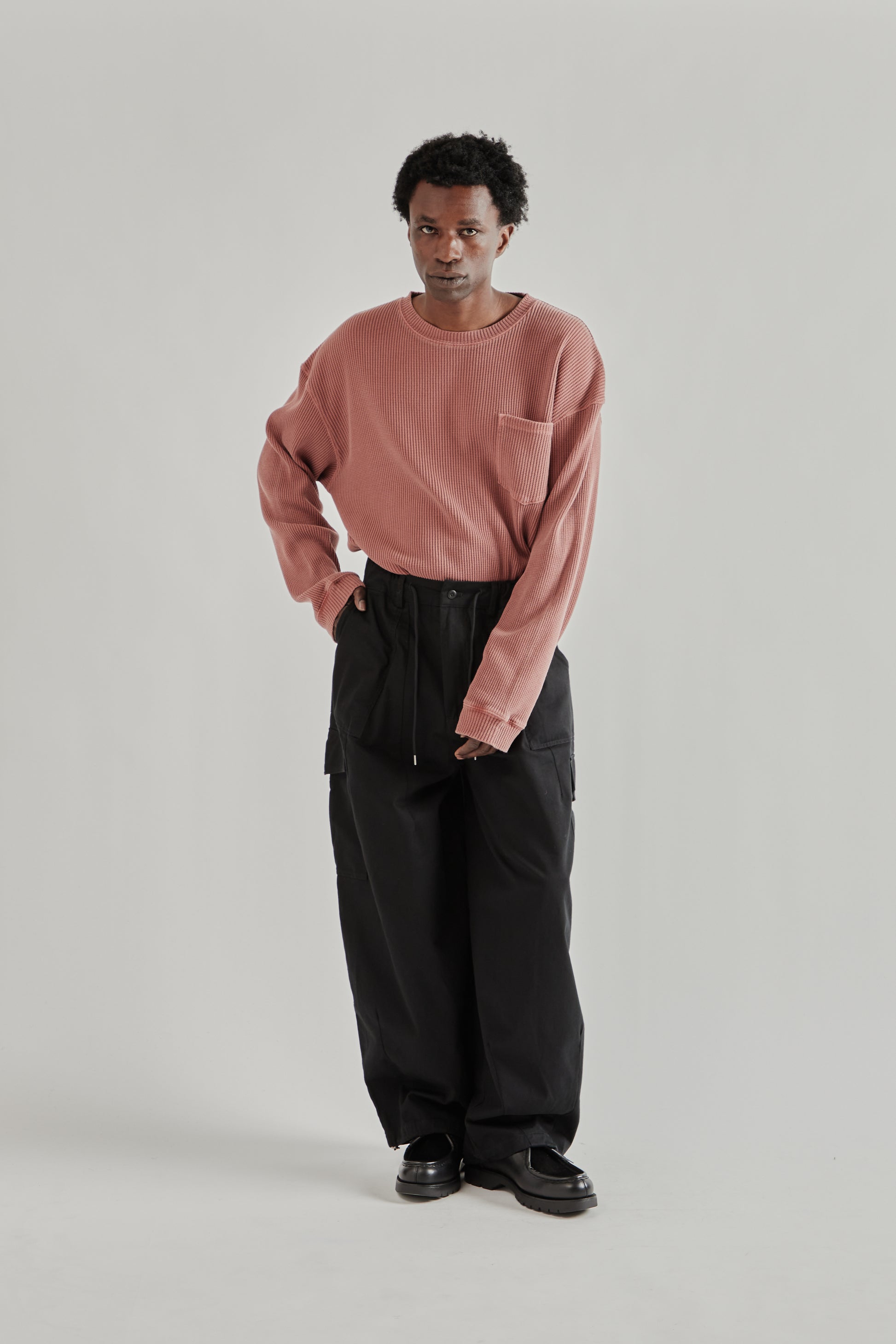 Frizmworks SS26 Twill Cargo Balloon Pants Black4956