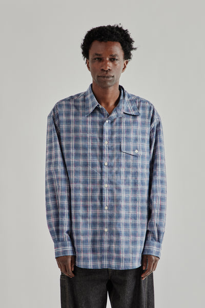 Frizmworks Uneven Check Shirt - Blue | Wallace Mercantile Shop