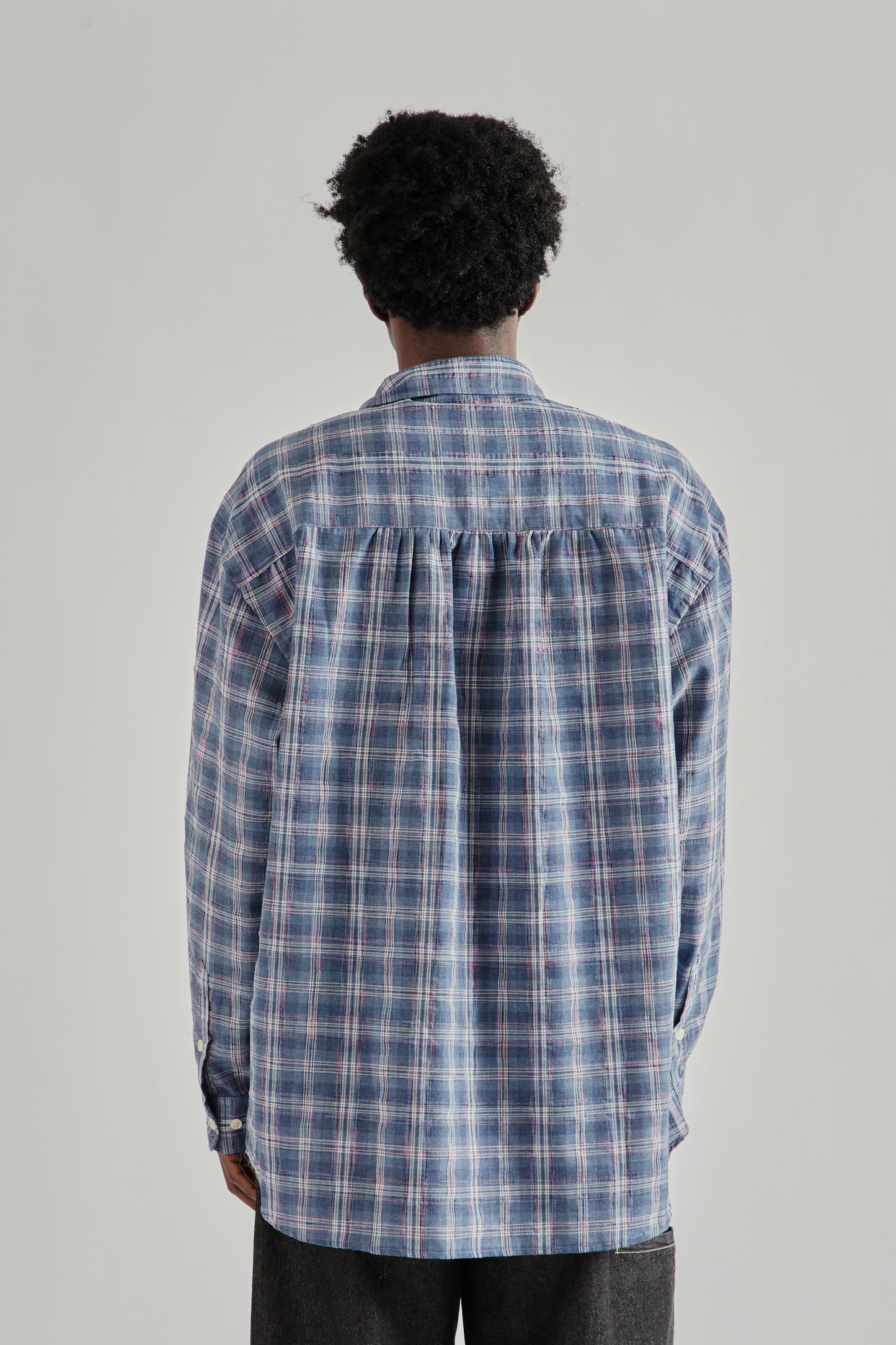 Frizmworks SS26 Uneven Check Shirt Blue4205