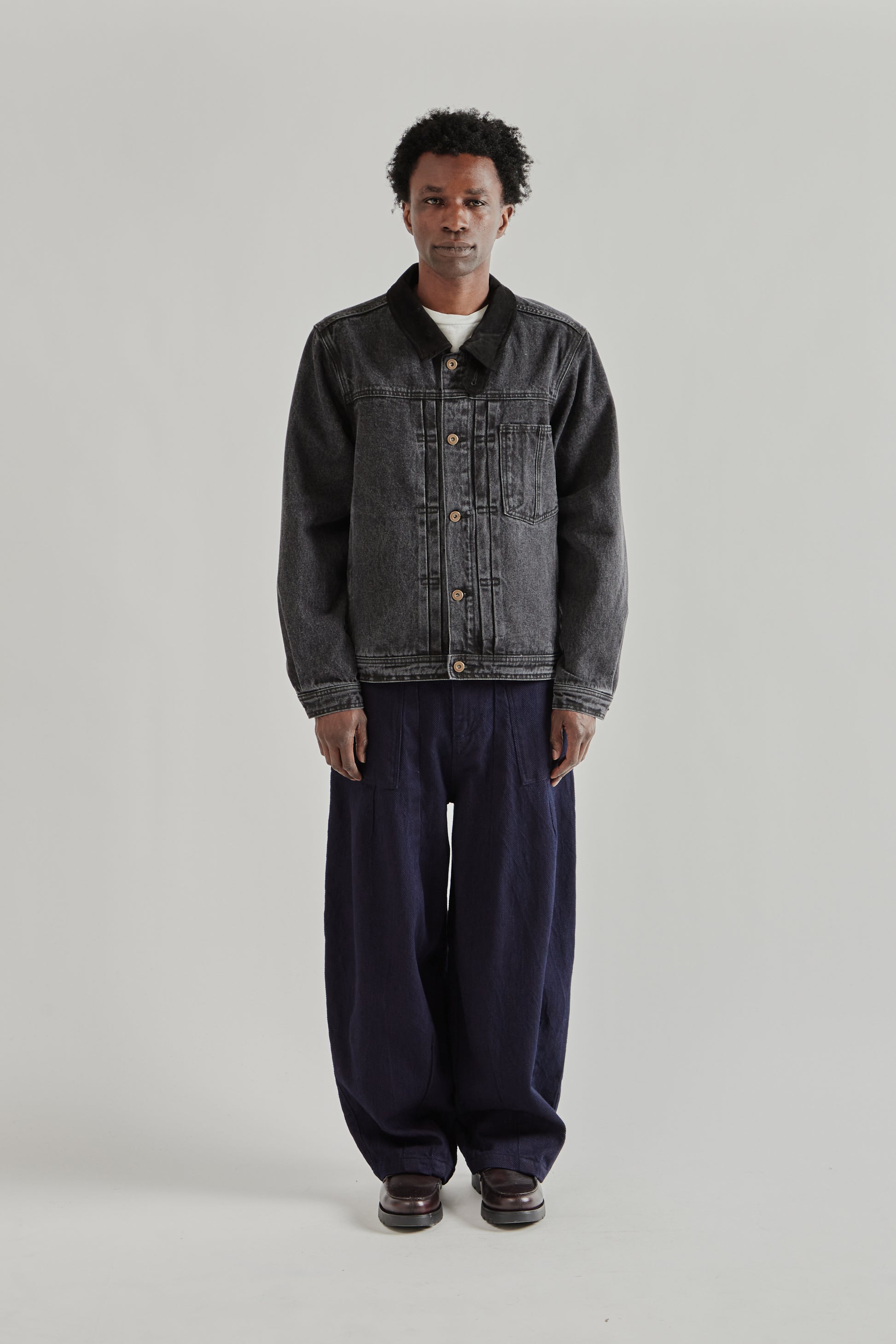 Frizmworks SS26 Washed Denim Tucker Jacket Black5036
