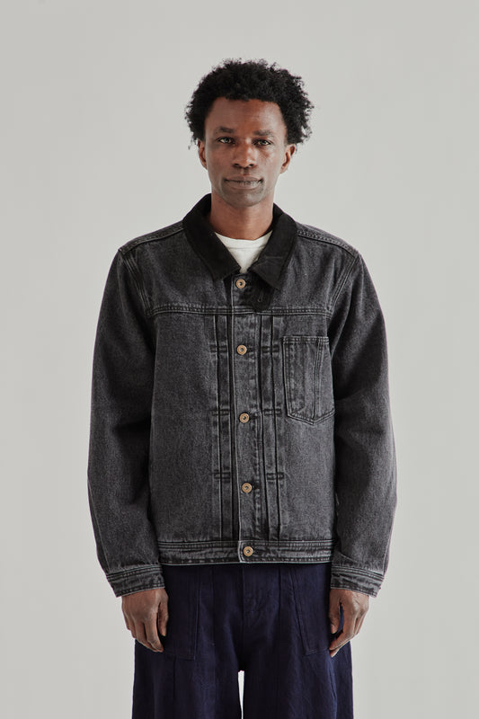 Frizmworks SS26 Washed Denim Tucker Jacket Black5038