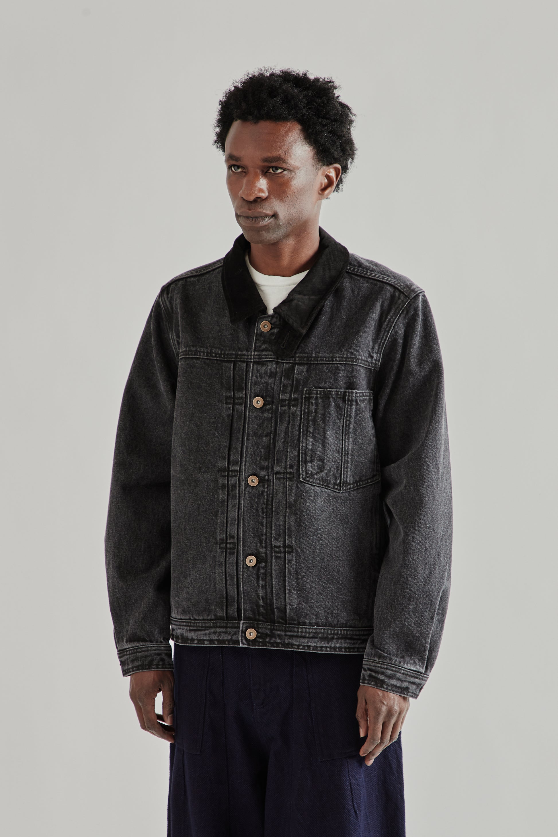 Frizmworks SS26 Washed Denim Tucker Jacket Black5042
