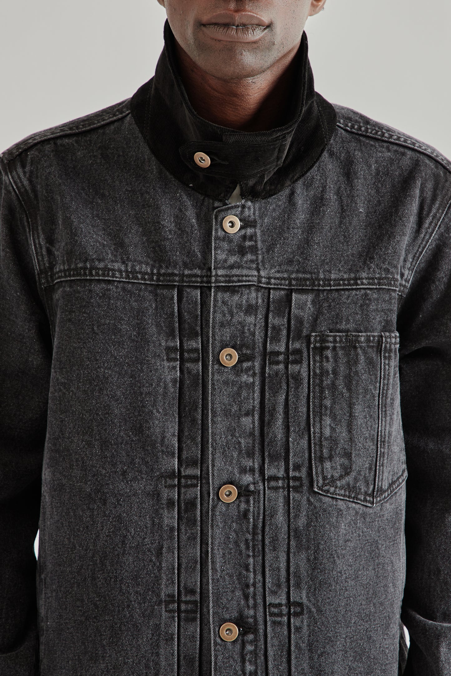 Frizmworks SS26 Washed Denim Tucker Jacket Black5054