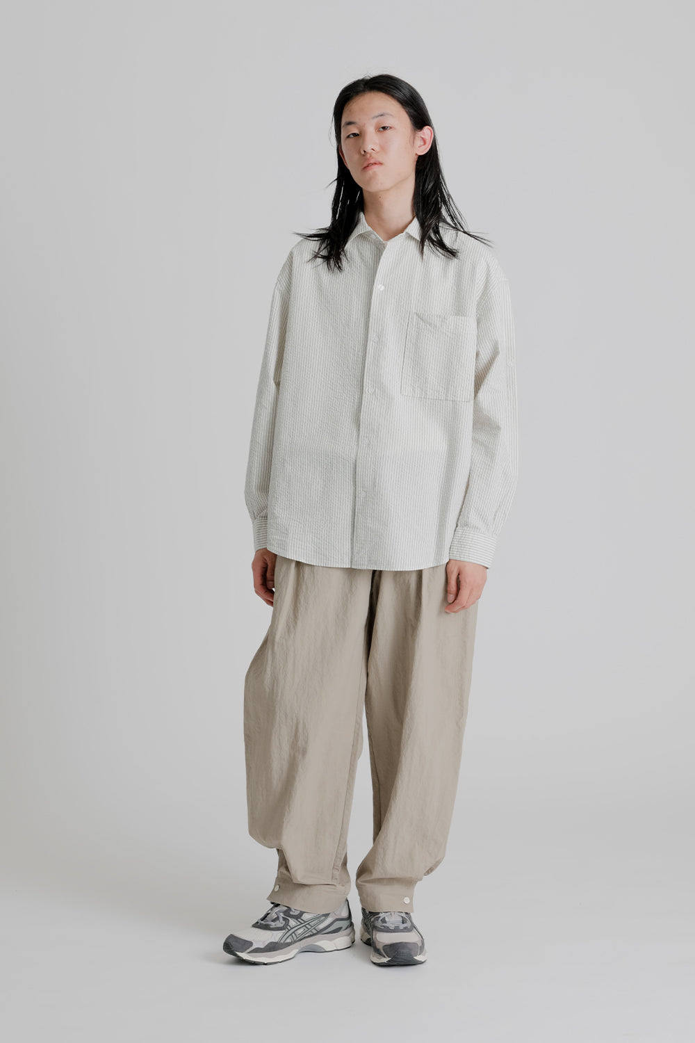 Frizmworks Seersucker Stripe Napoli Shirt in White