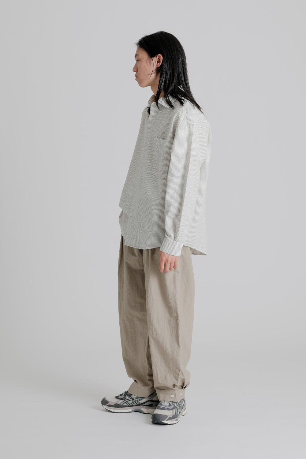 Frizmworks Seersucker Stripe Napoli Shirt in White