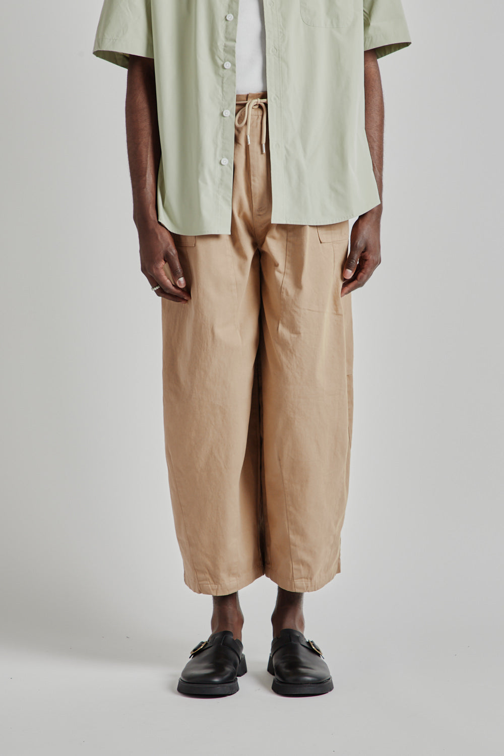 Twill Balloon Pants - Beige