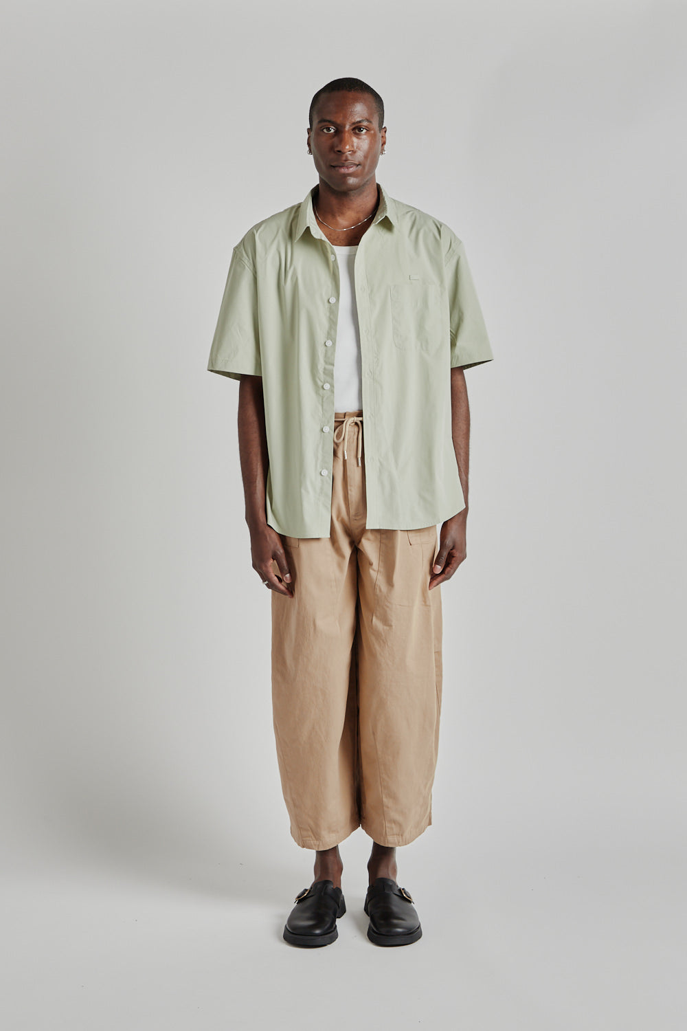 Twill Balloon Pants - Beige