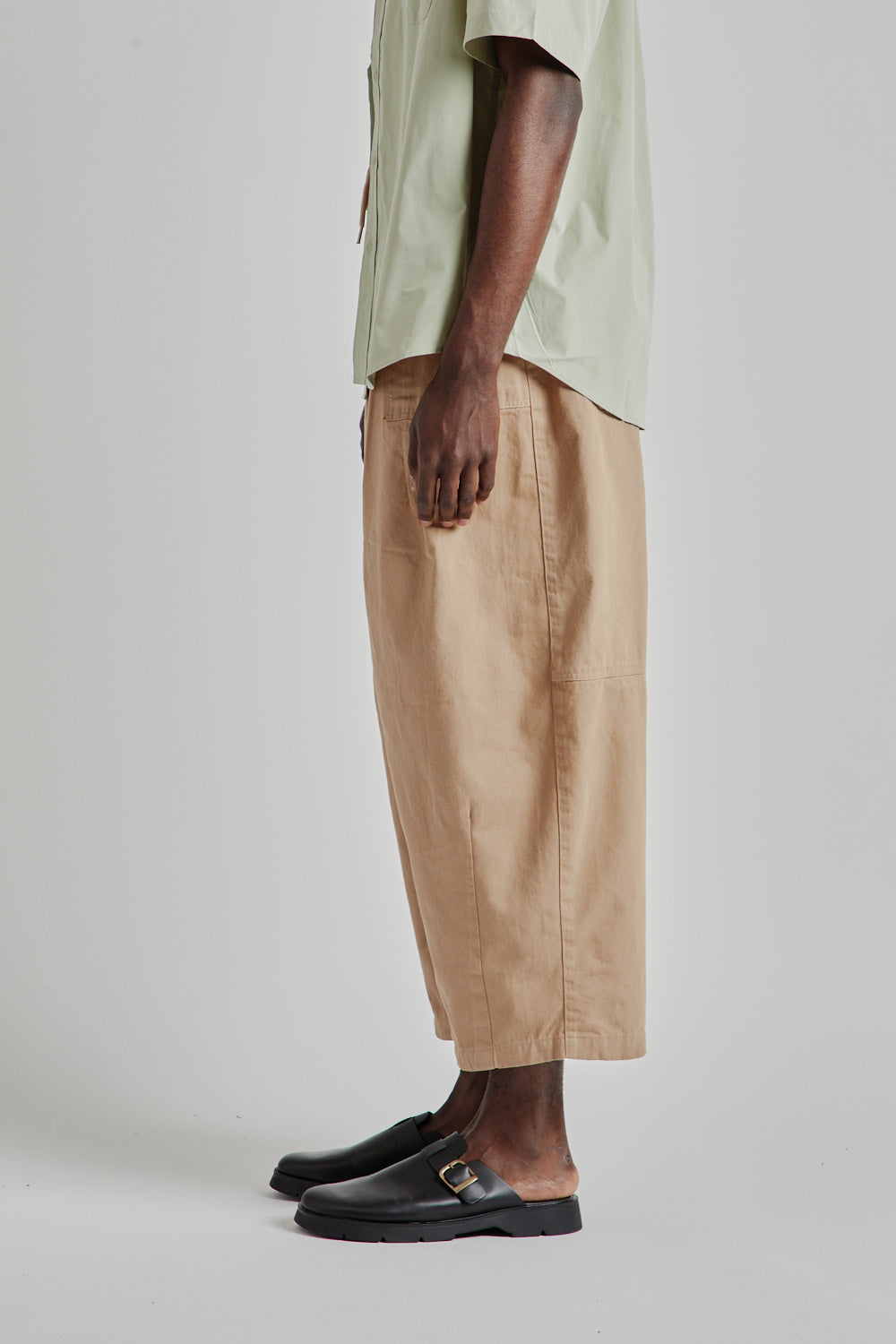 Twill Balloon Pants - Beige