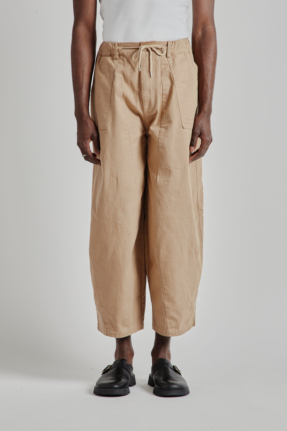 Twill Balloon Pants - Beige