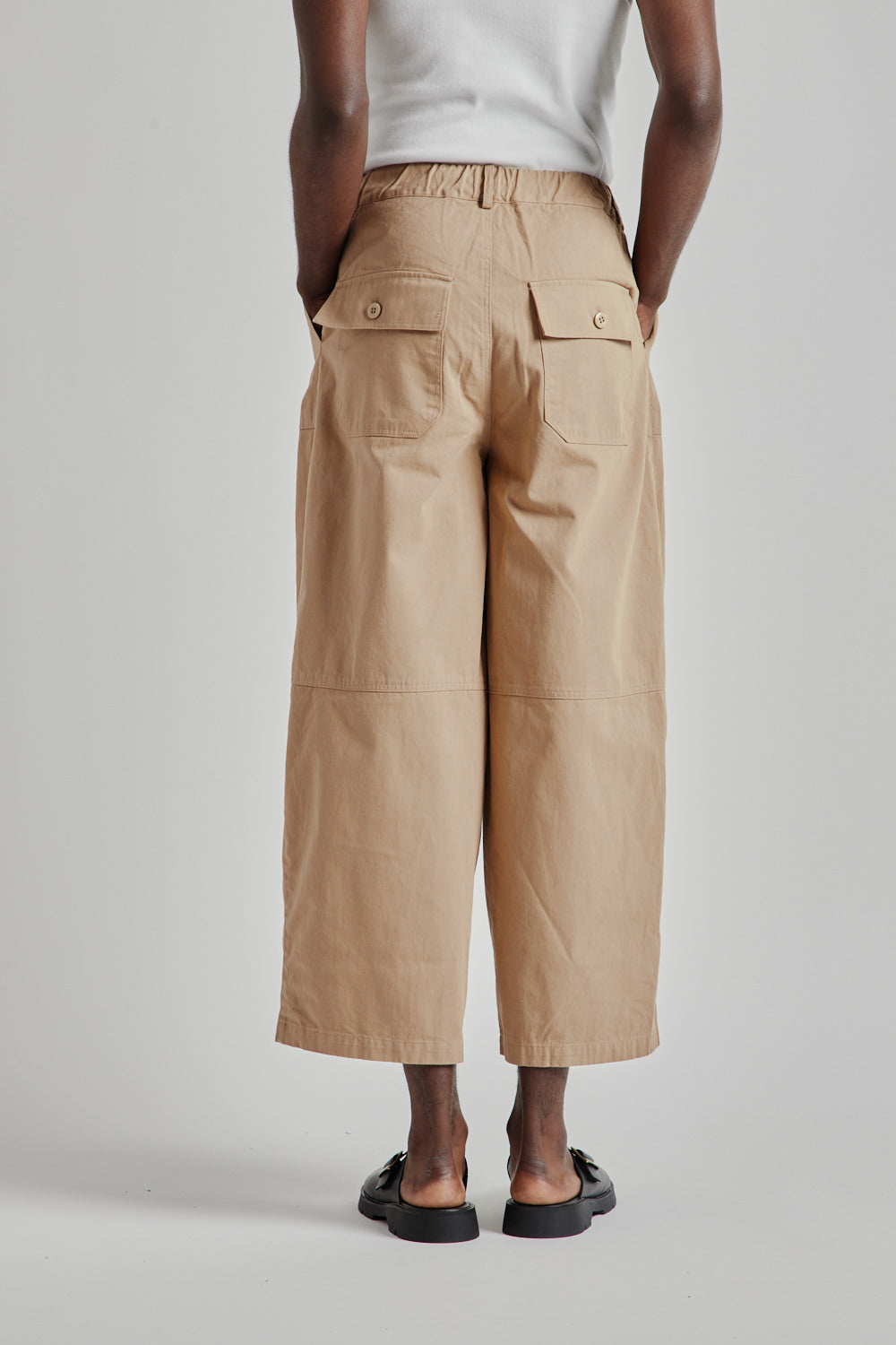 Twill Balloon Pants - Beige