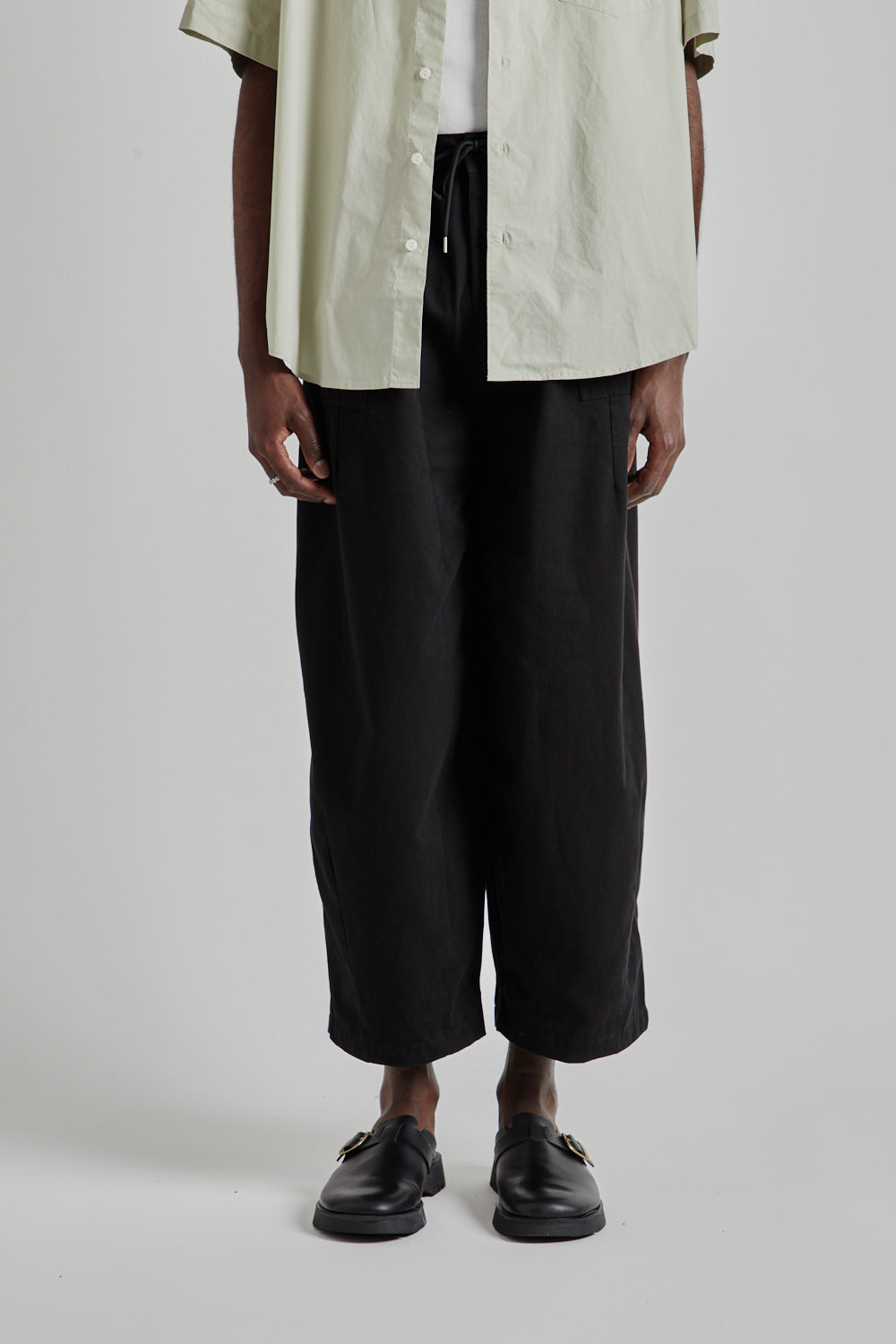 Twill Balloon Pants - Black