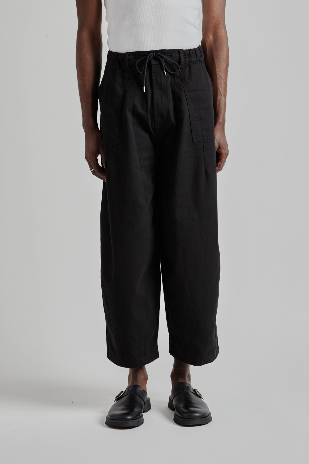 Twill Balloon Pants - Black