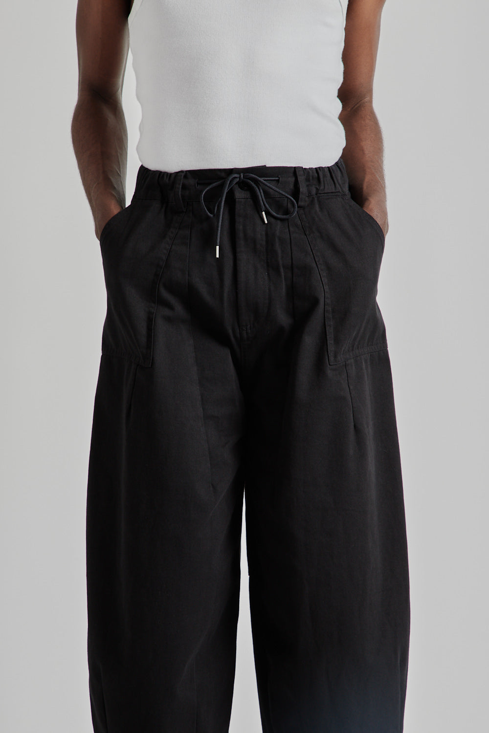 Twill Balloon Pants - Black