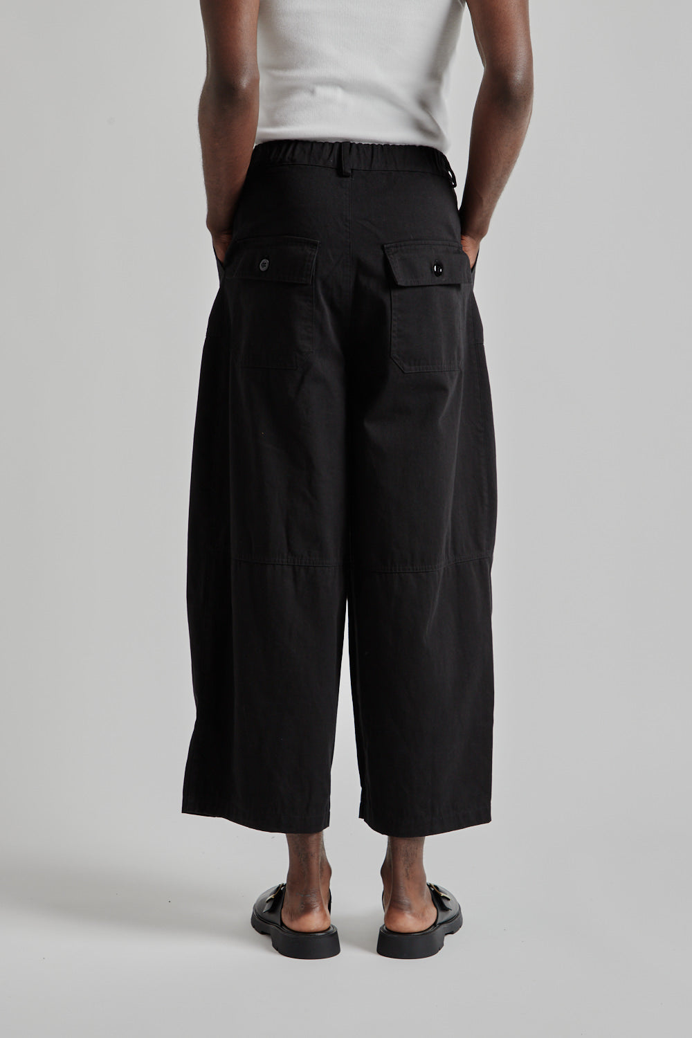 Twill Balloon Pants - Black